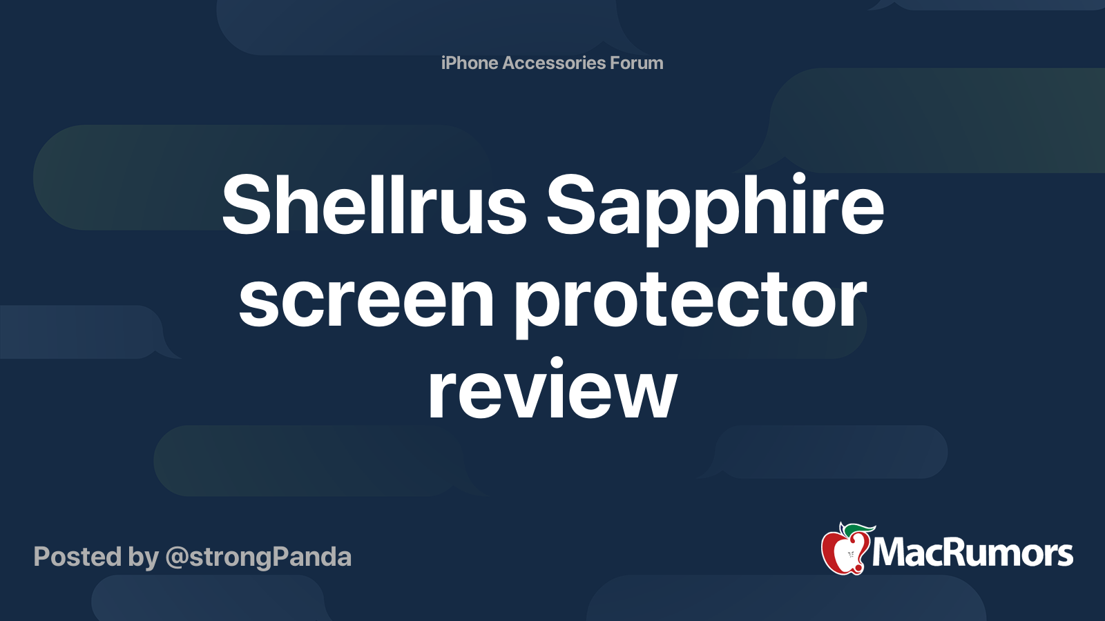 Shellrus Sapphire screen protector review MacRumors Forums