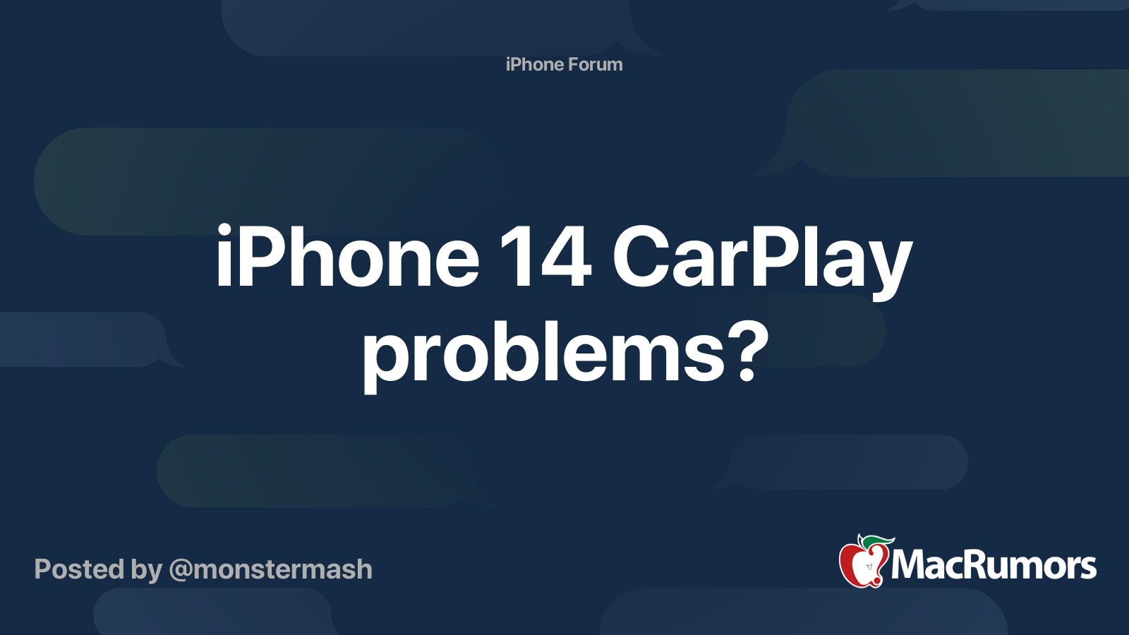 iPhone 14 CarPlay problems? | MacRumors Forums