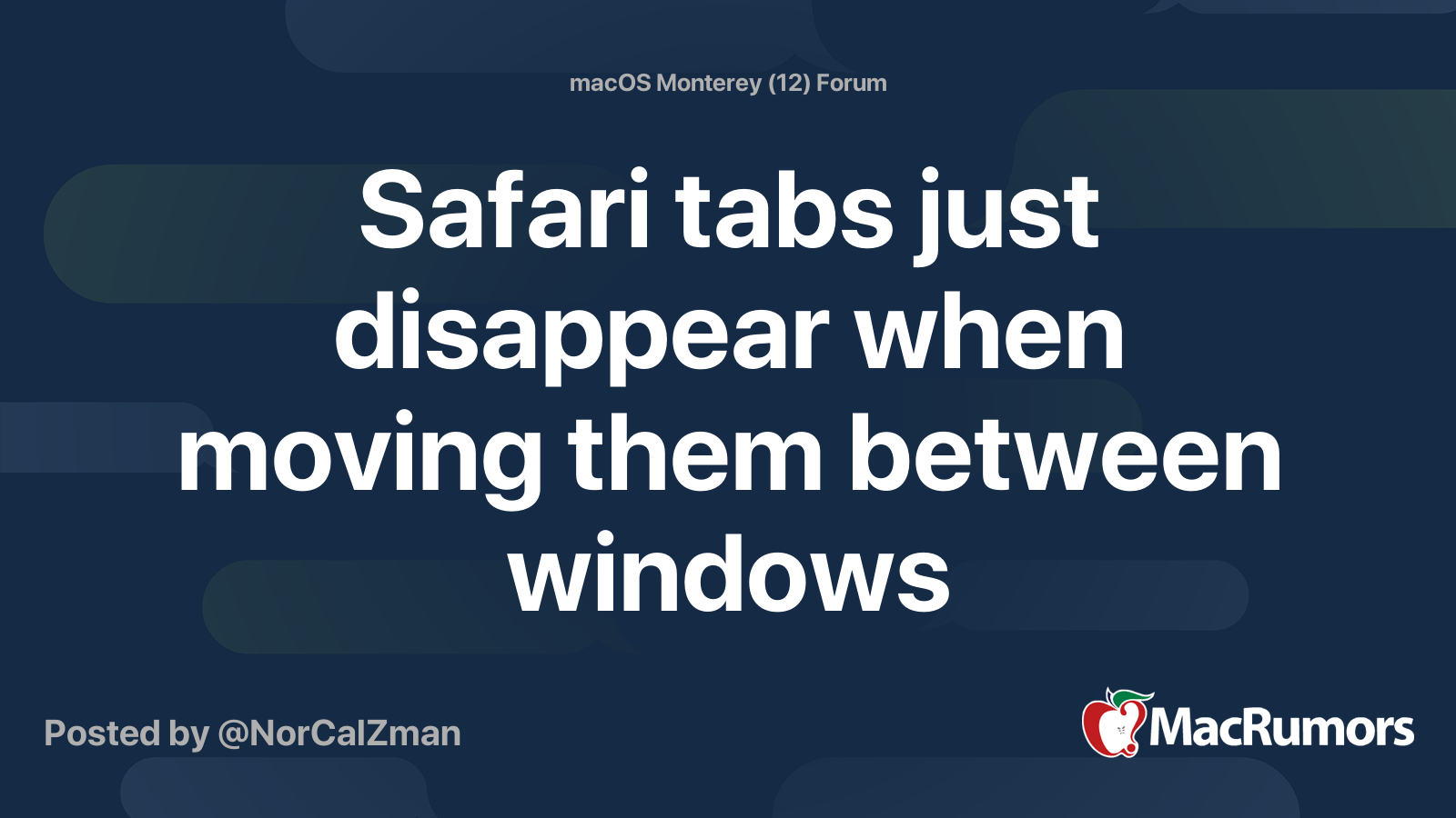 Safari tabs just disappear when moving them between windows MacRumors