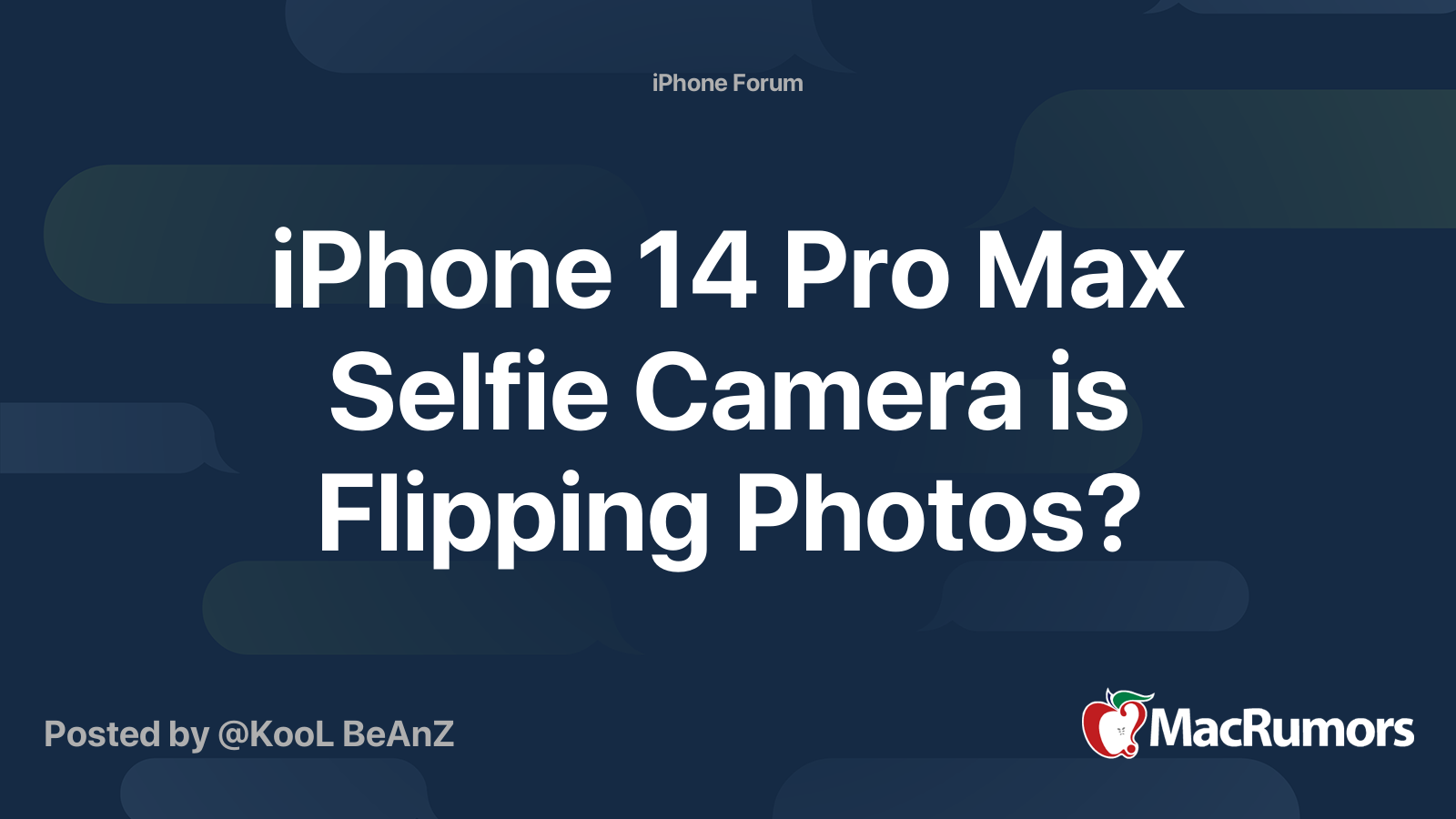 how to fix iphone 14 pro max selfie camera