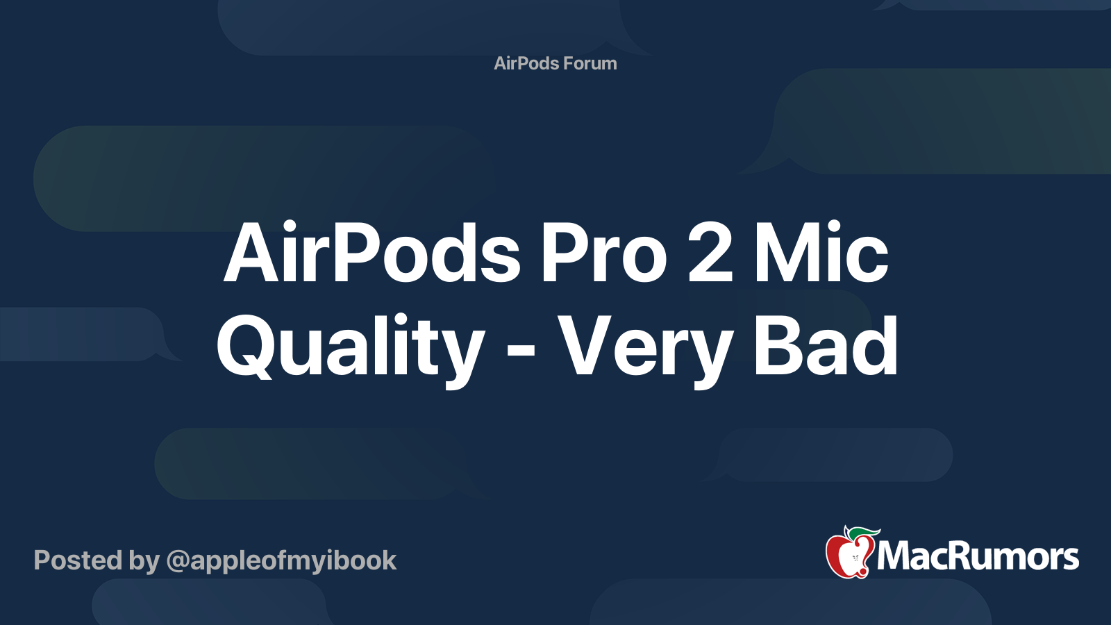 AirPods Pro 2 Mic Quality - Very Bad
