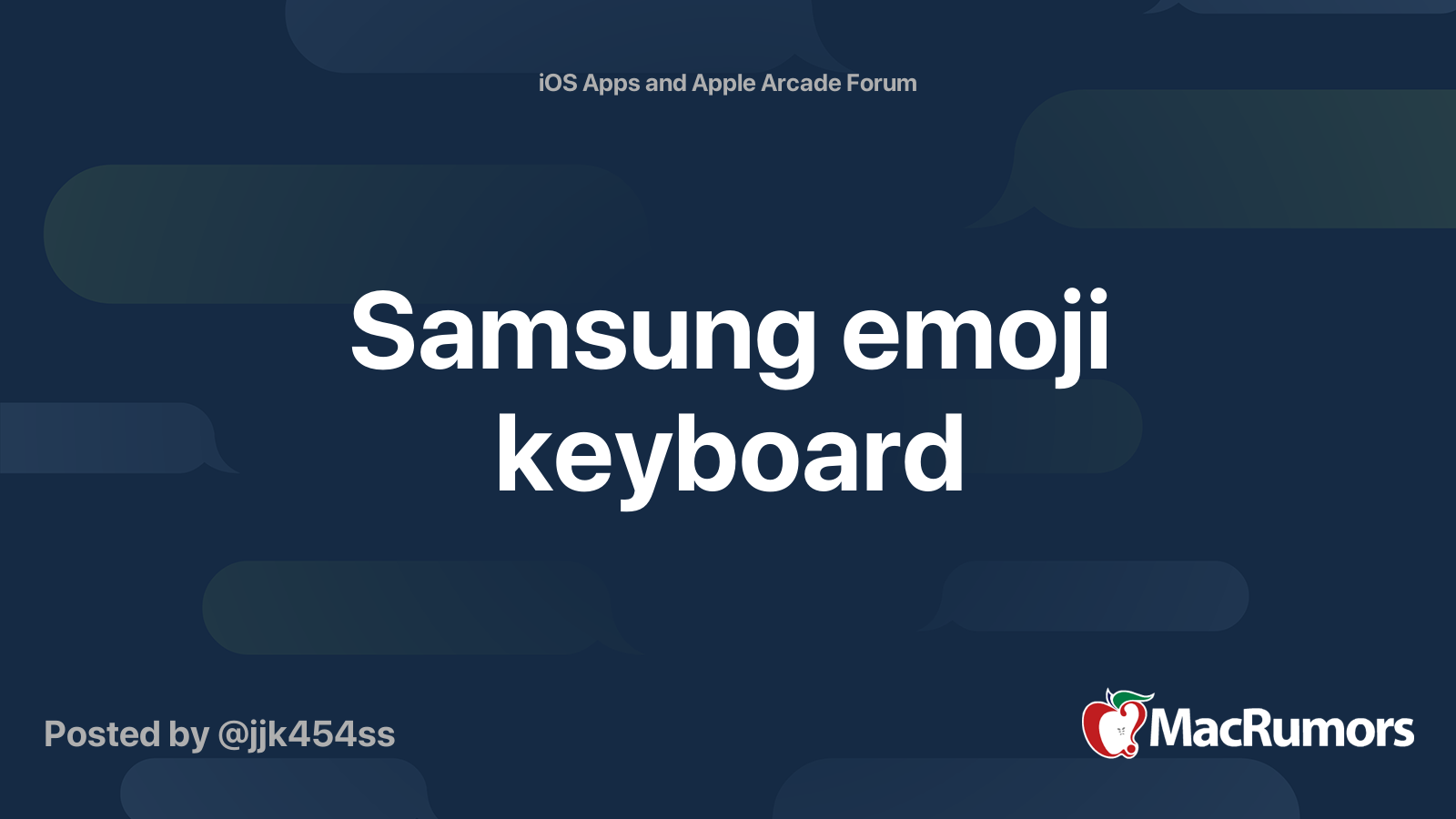Samsung emoji keyboard | MacRumors Forums