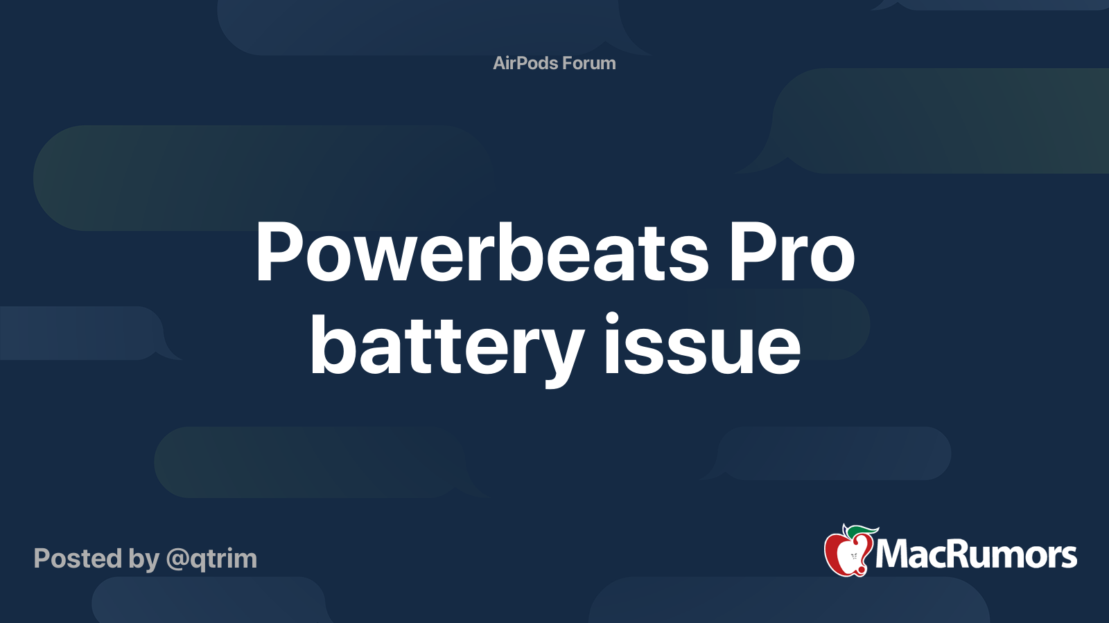 Powerbeats Pro battery issue MacRumors Forums