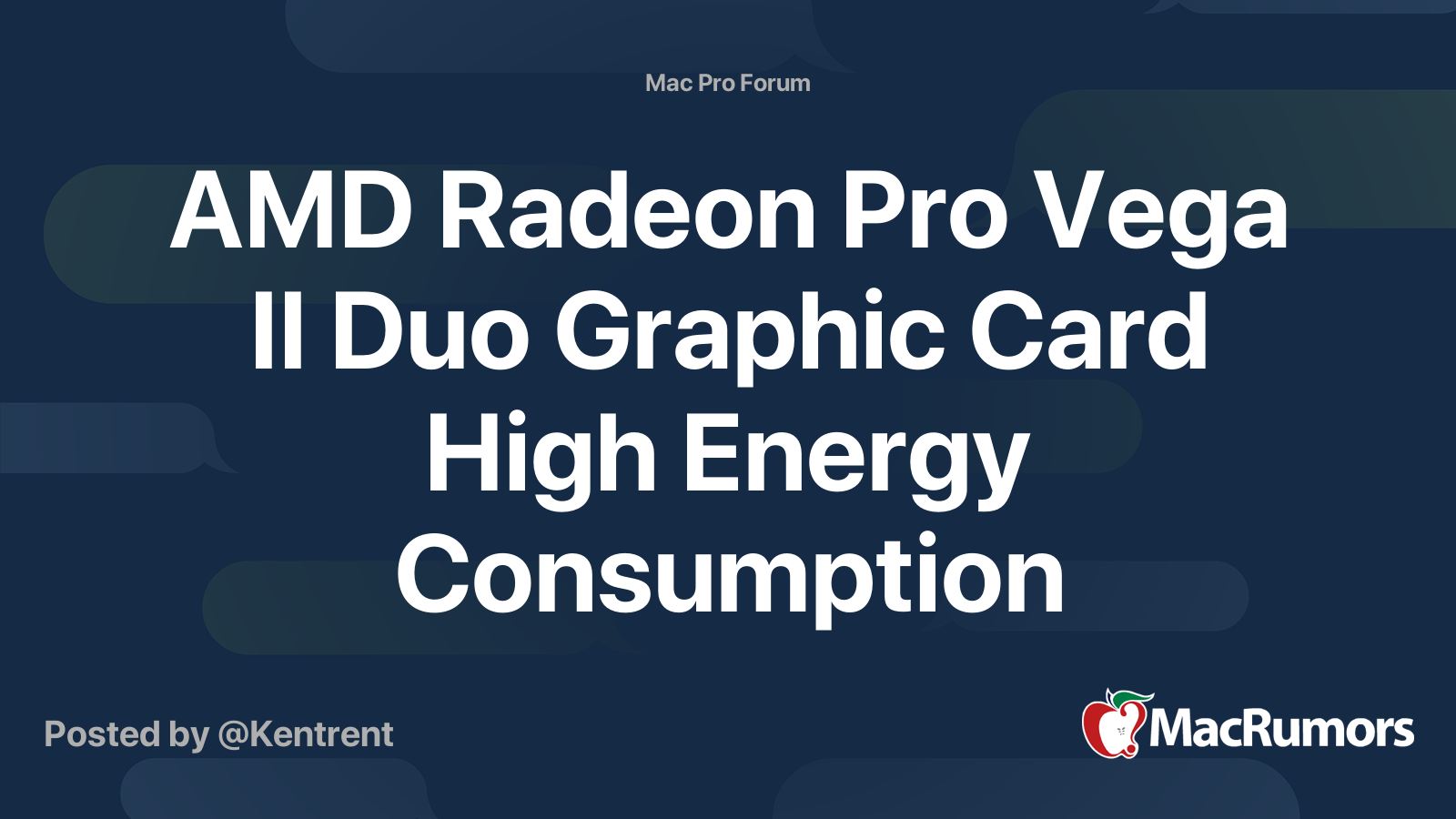 AMD Radeon Pro Vega II Duo Graphic Card High Energy Consumption
