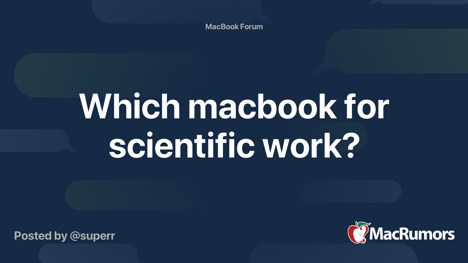 Which macbook for scientific work?