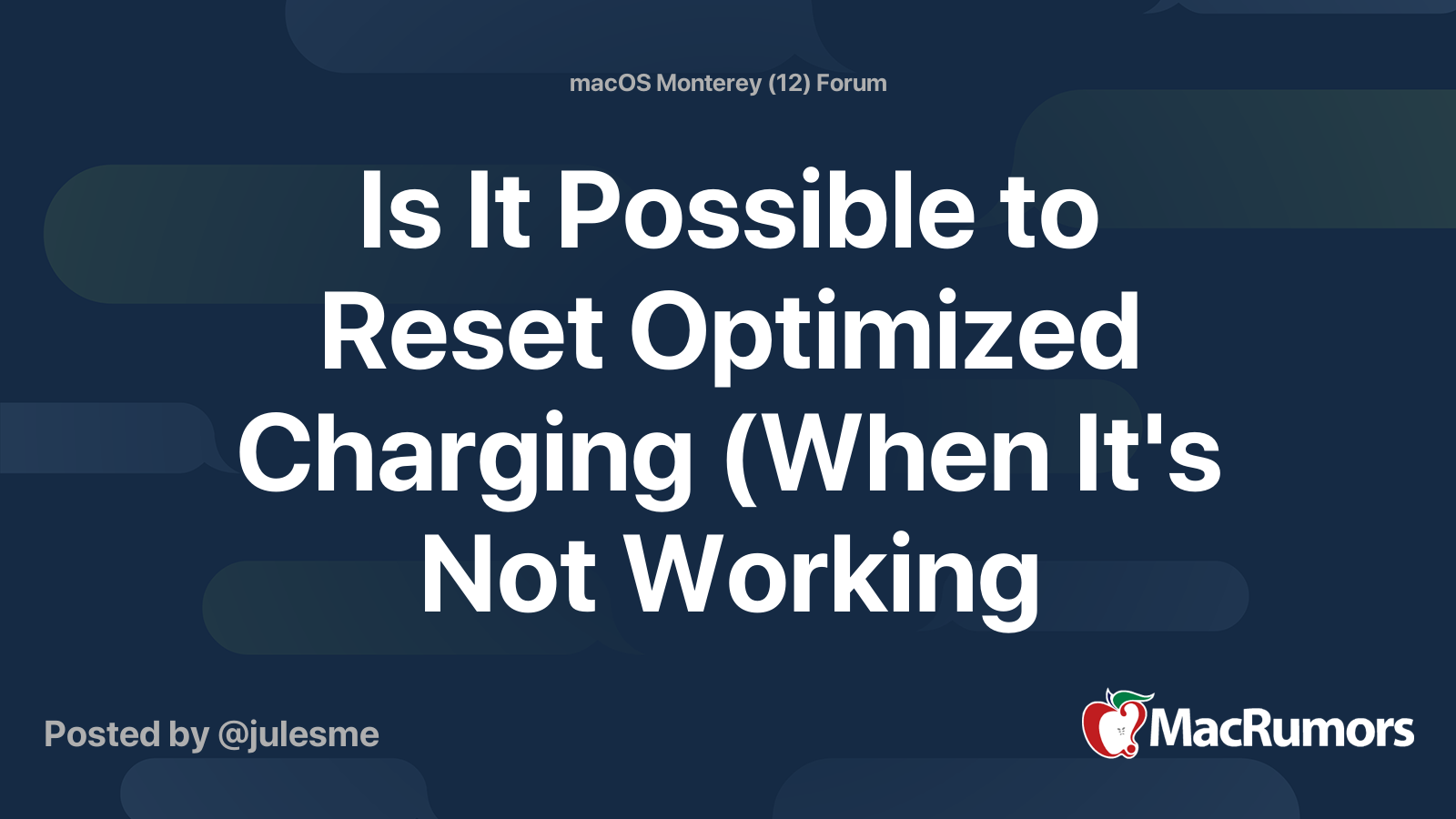 Is It Possible to Reset Optimized Charging (When It's Not Working