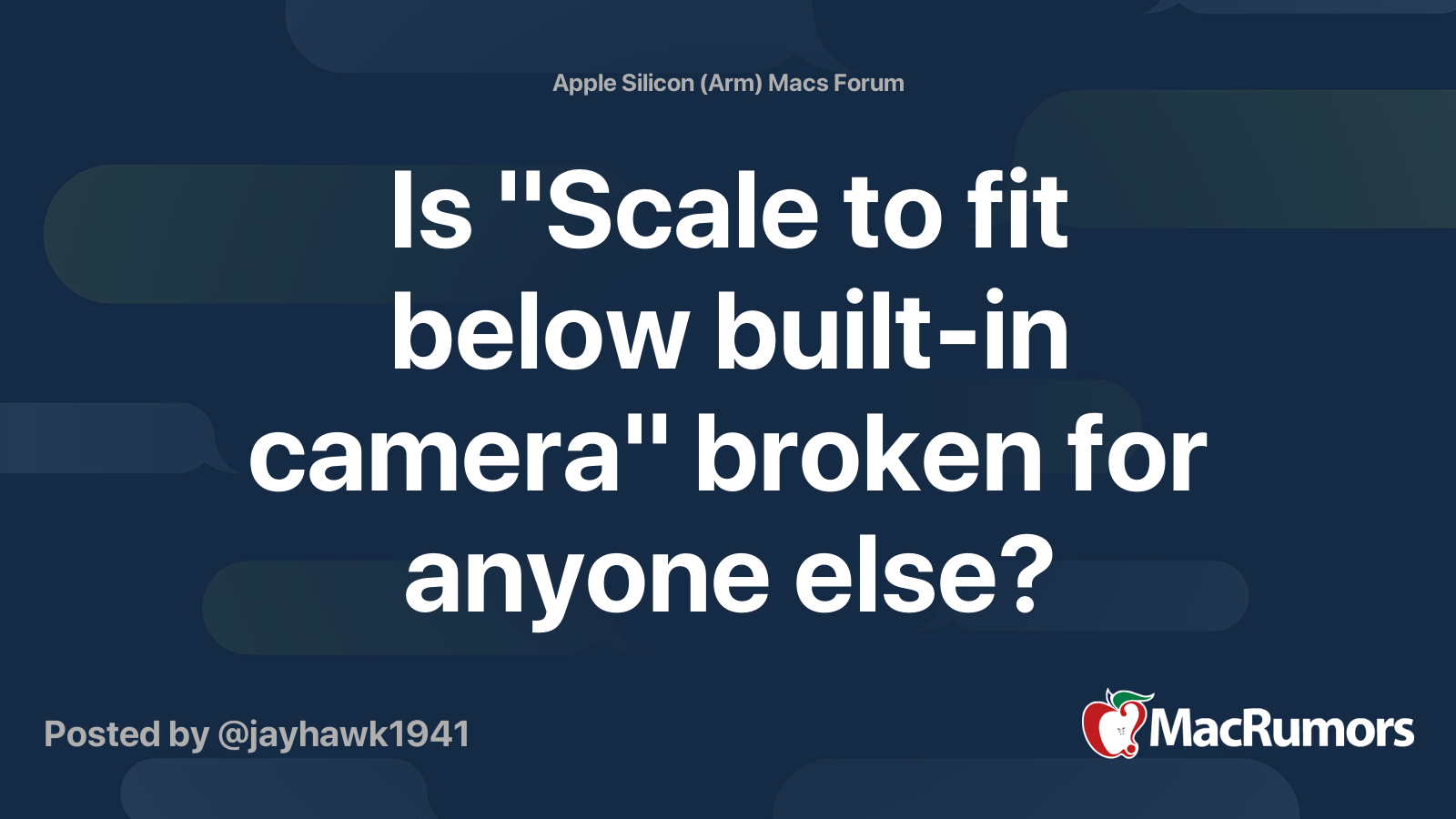 Is scale to fit below built in camera broken for anyone else 