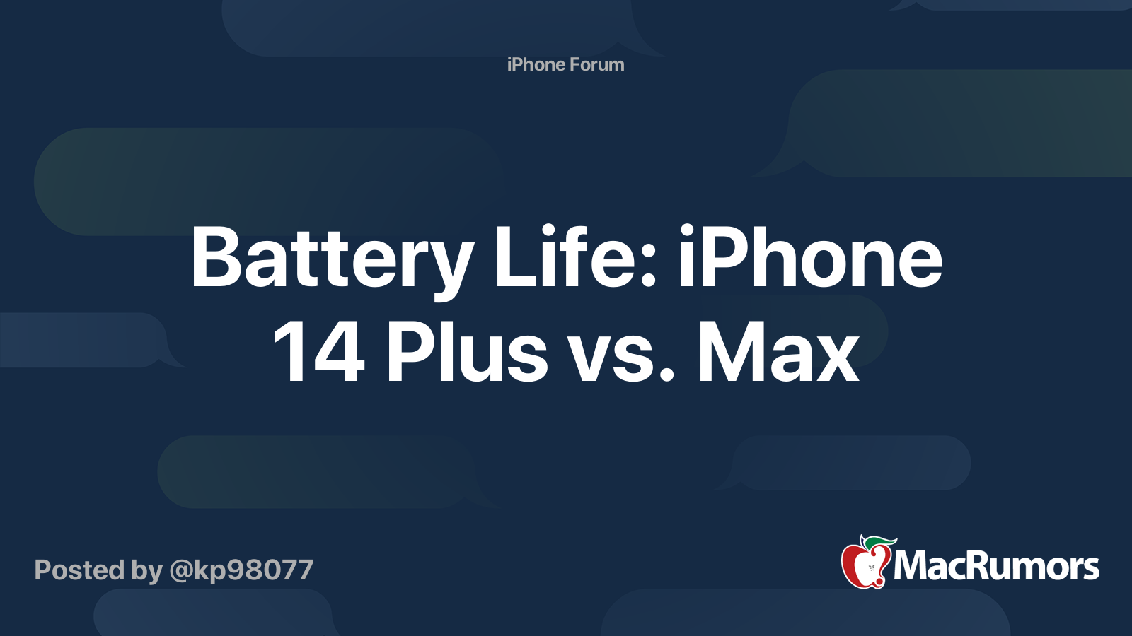 iPhone 14 Battery Capacities For All Four Models Revealed Ahead of Launch -  MacRumors