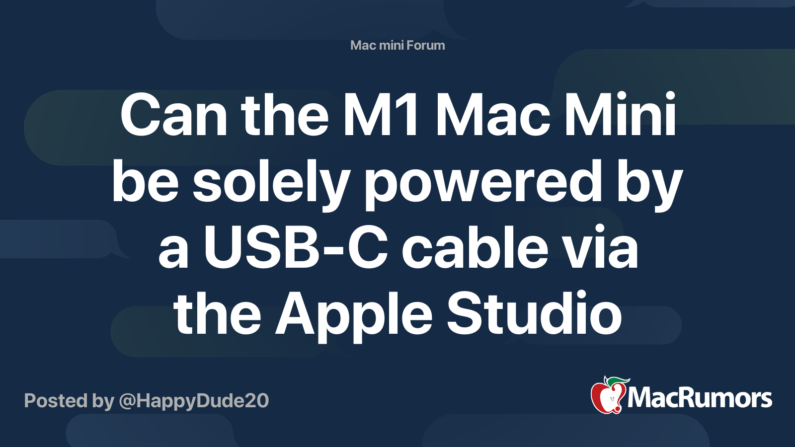 Apple Mac Mini M1  Can Be Powered from ANY POWER SOURCE