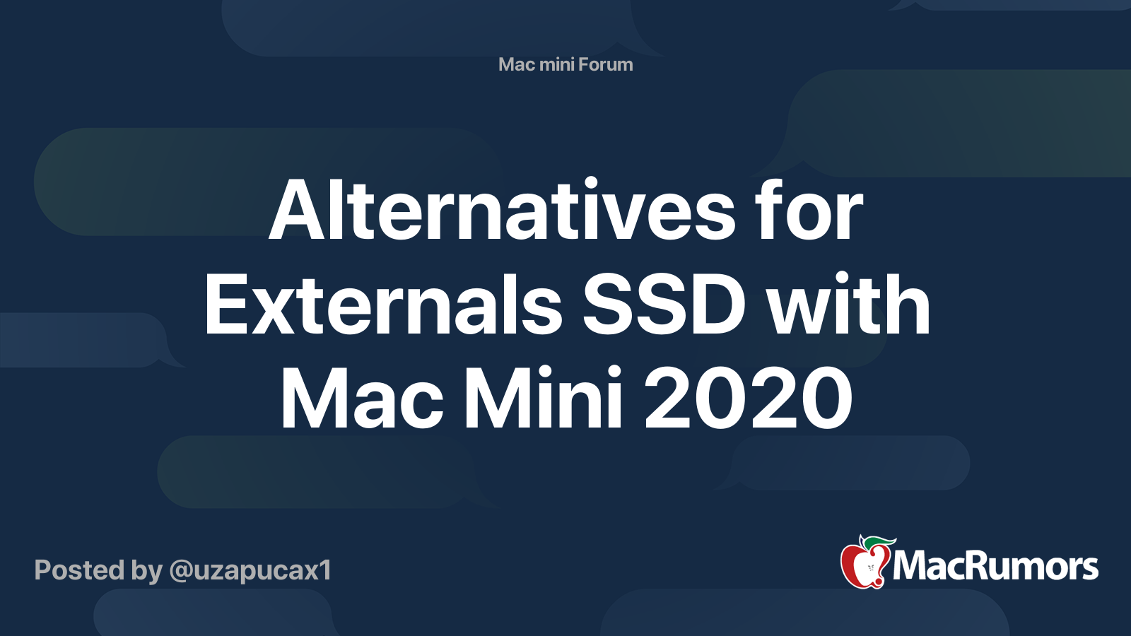 Alternatives for Externals SSD with Mac Mini 2020