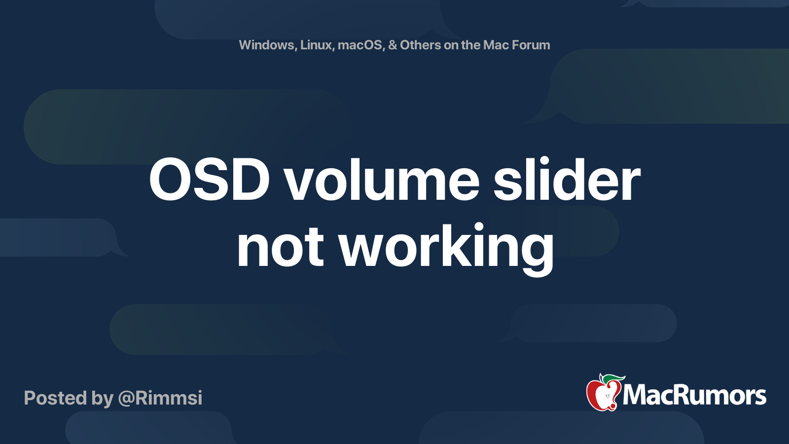 osd-volume-slider-not-working-macrumors-forums