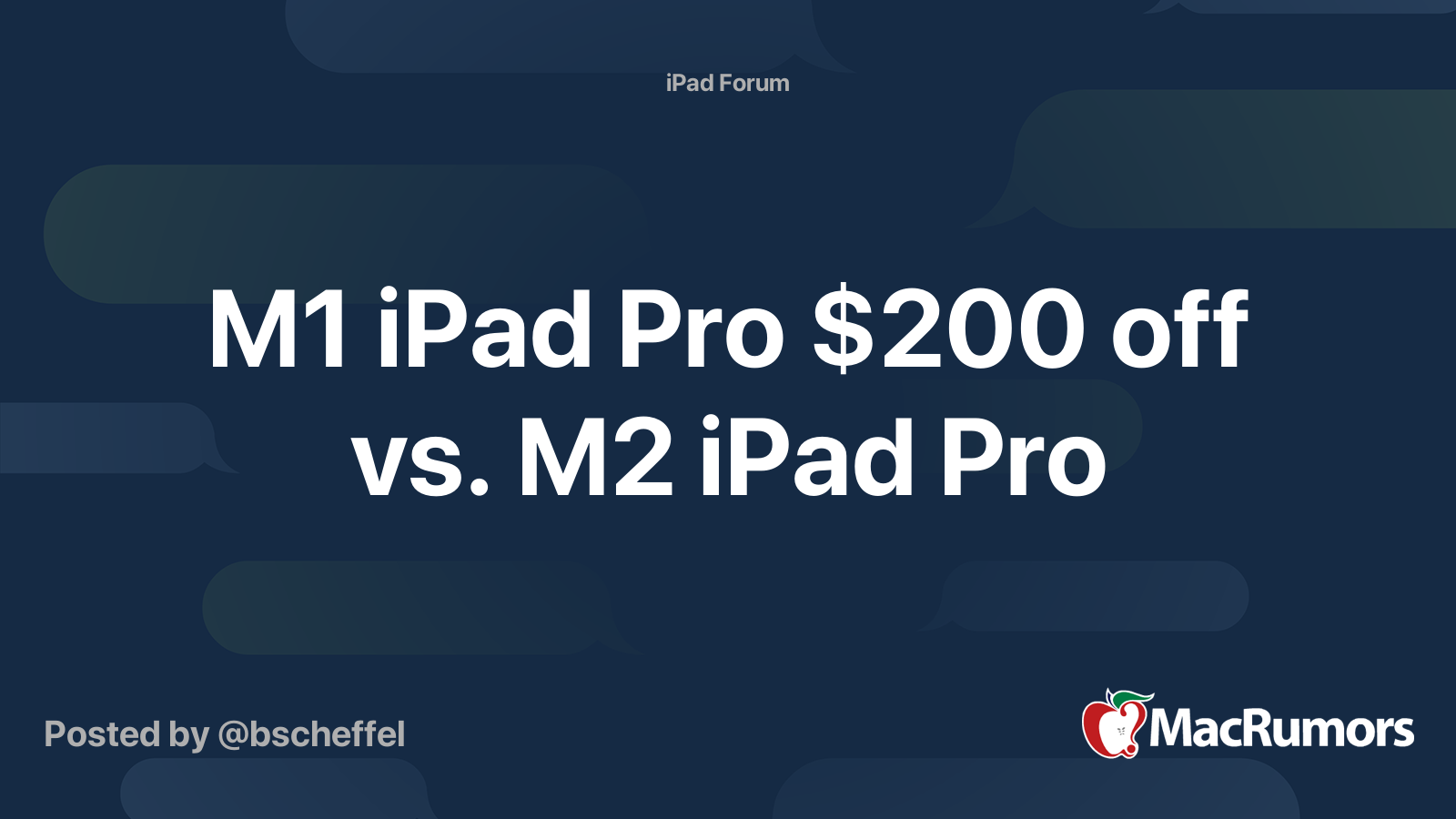 M1 Ipad Pro 200 Off Vs M2 Ipad Pro Macrumors Forums