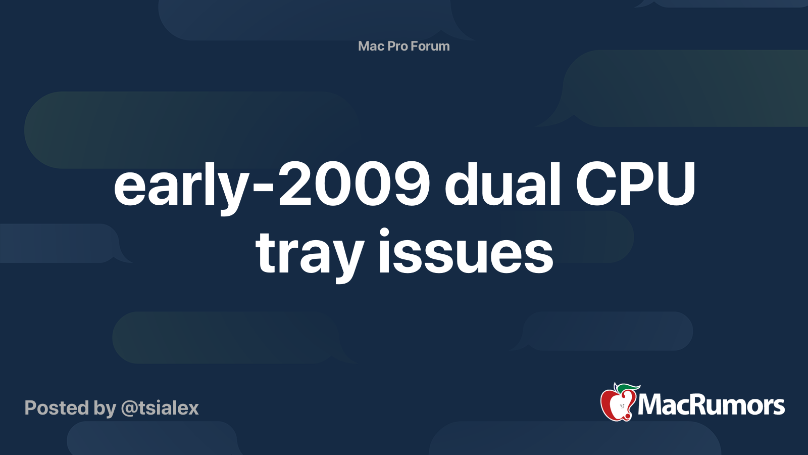 early-2009 dual CPU tray issues | MacRumors Forums