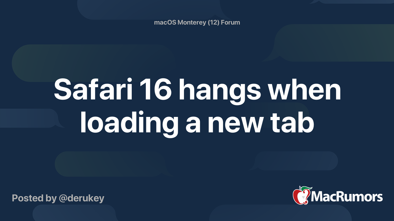 Safari 16 hangs when loading a new tab MacRumors Forums