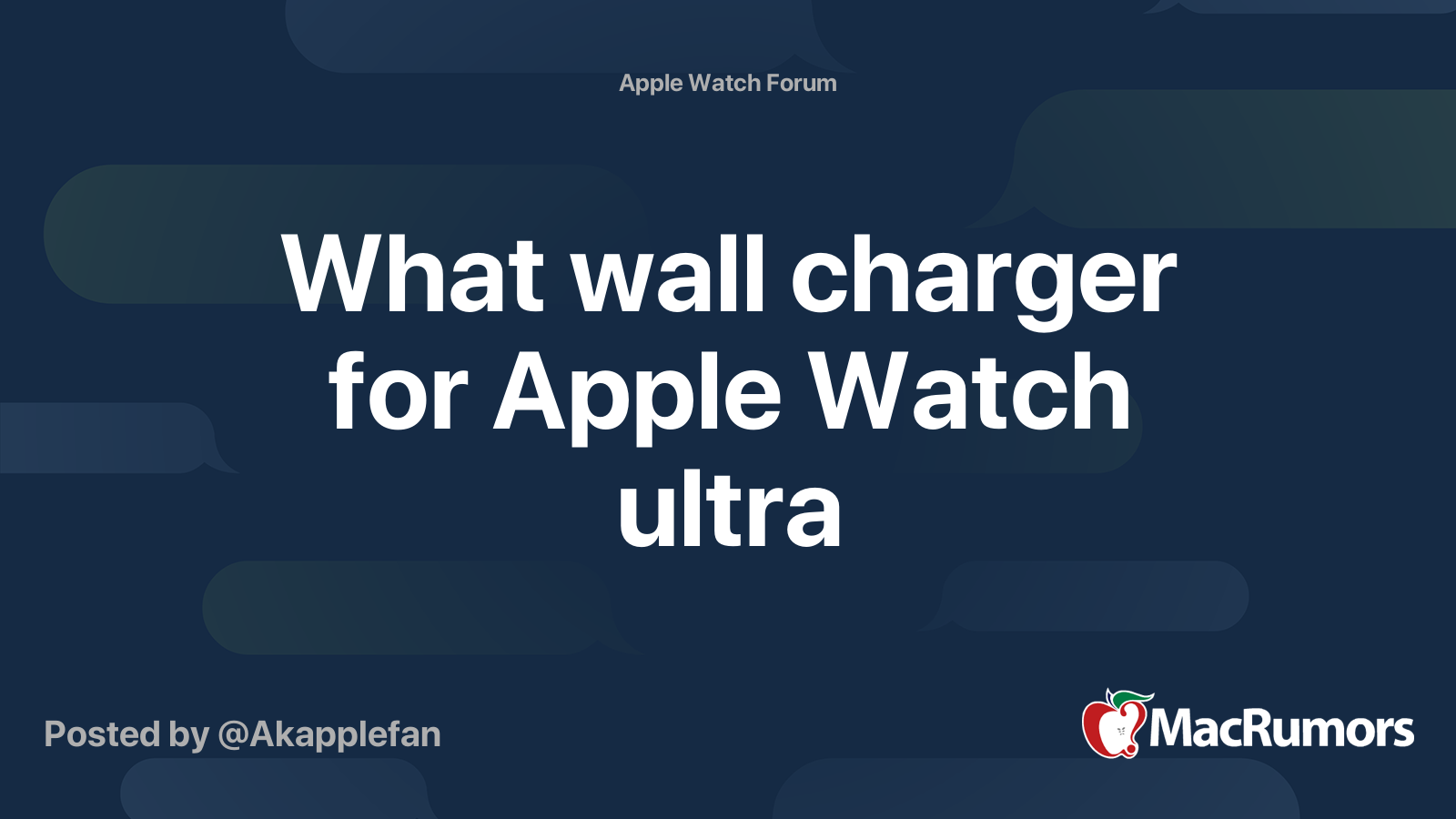 what-wall-charger-for-apple-watch-ultra-macrumors-forums