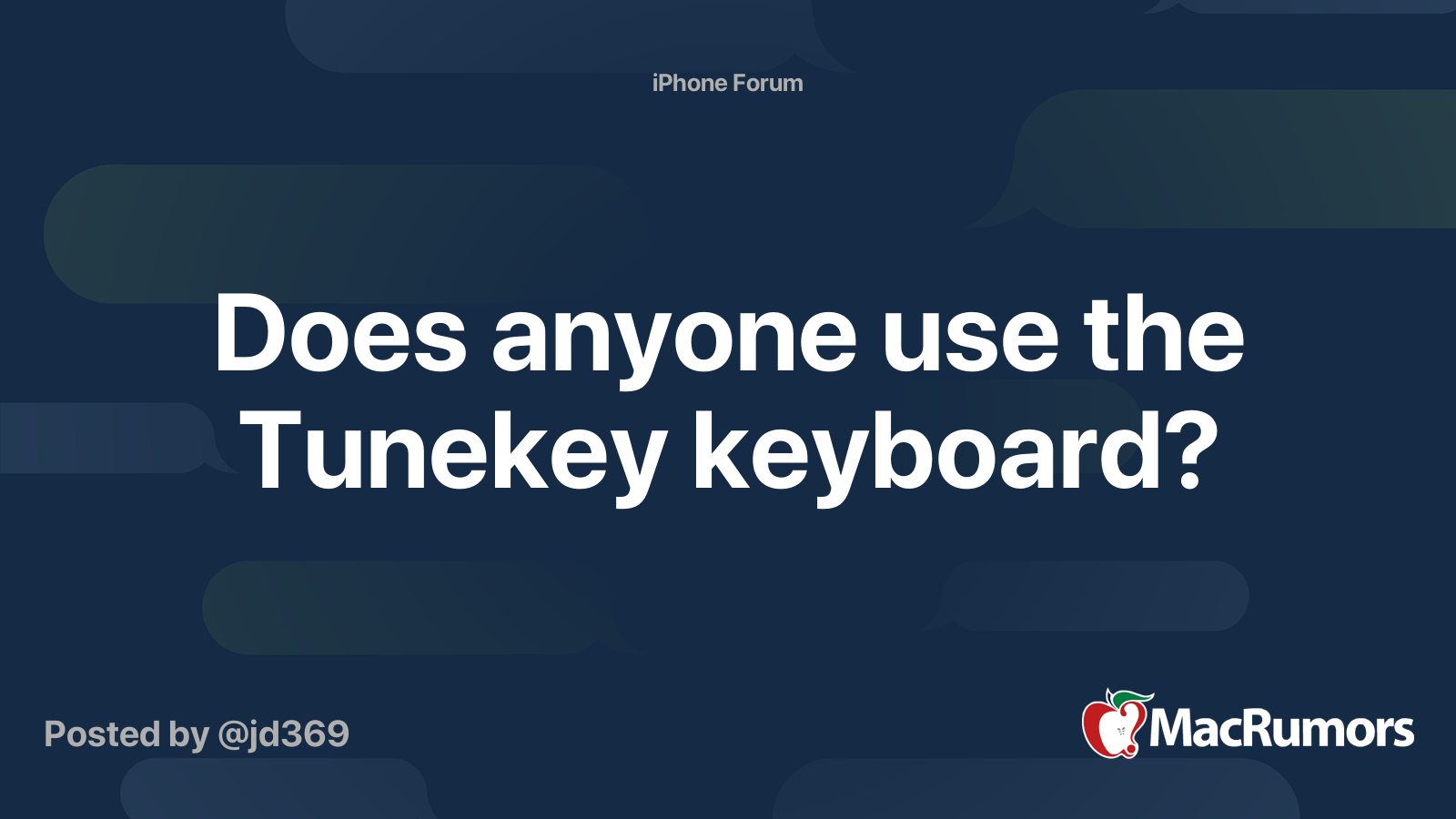 Does anyone use the Tunekey keyboard? MacRumors Forums