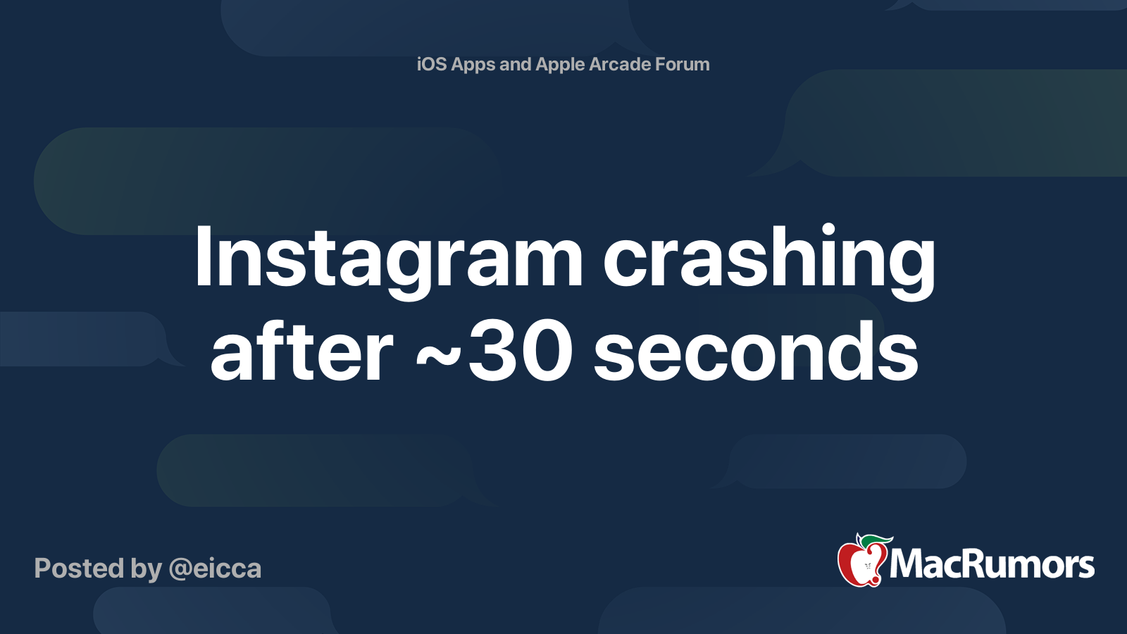 Instagram crashing