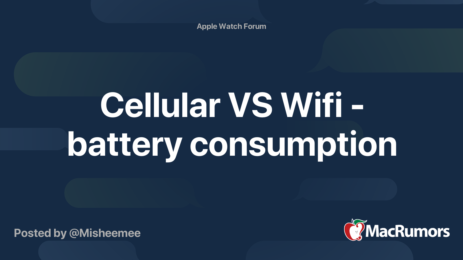 Cellular VS Wifi Battery Consumption MacRumors Forums 
