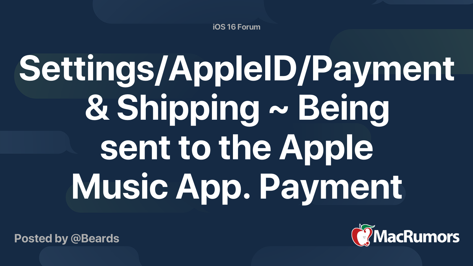 payment and shipping apple id not working