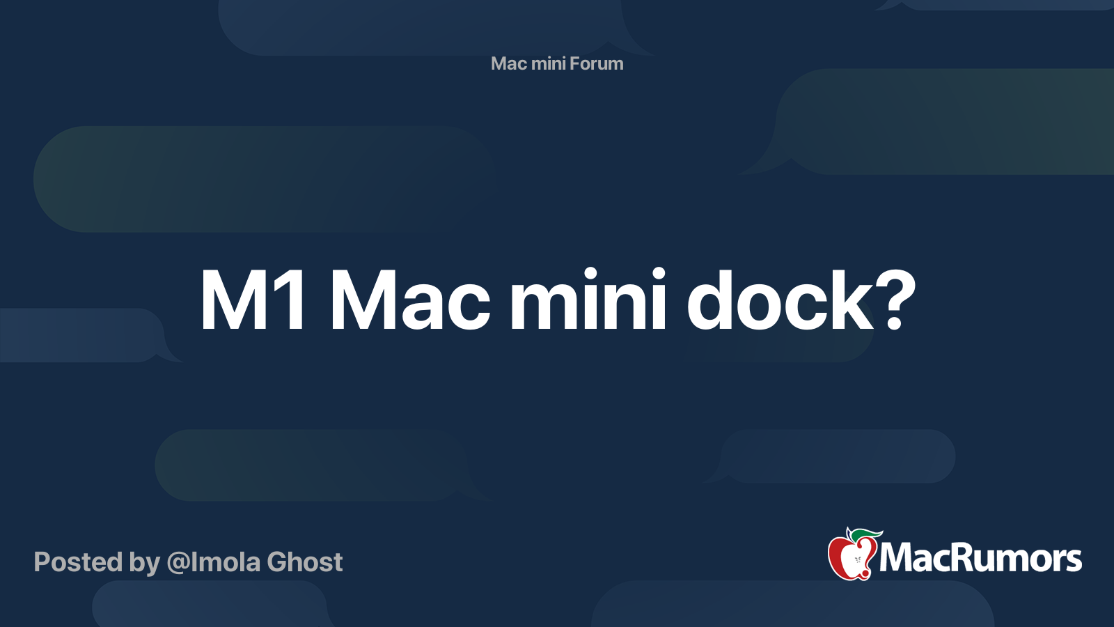 M1 Mac mini dock? | MacRumors Forums