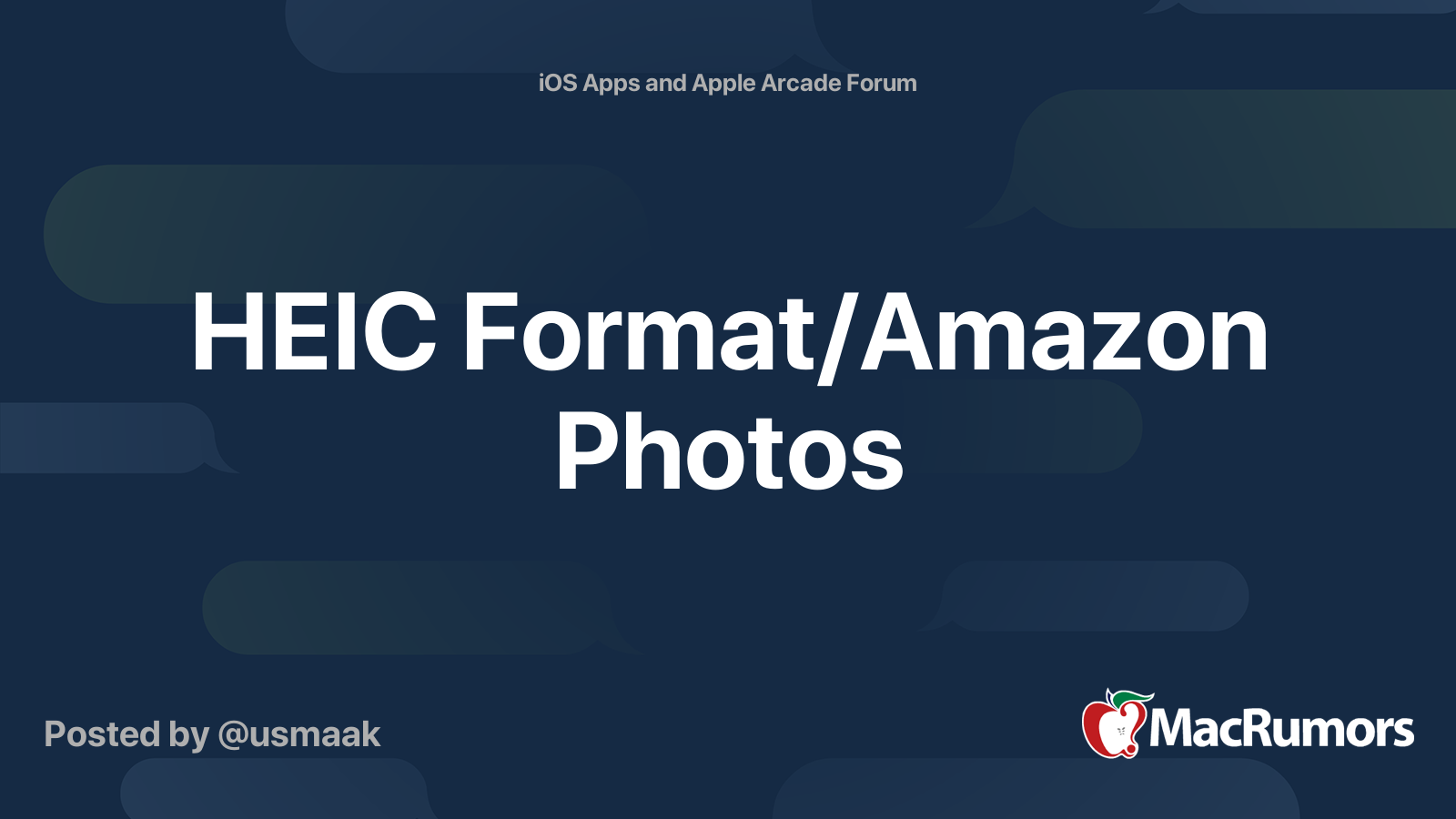 Does Amazon photo support HEIC?