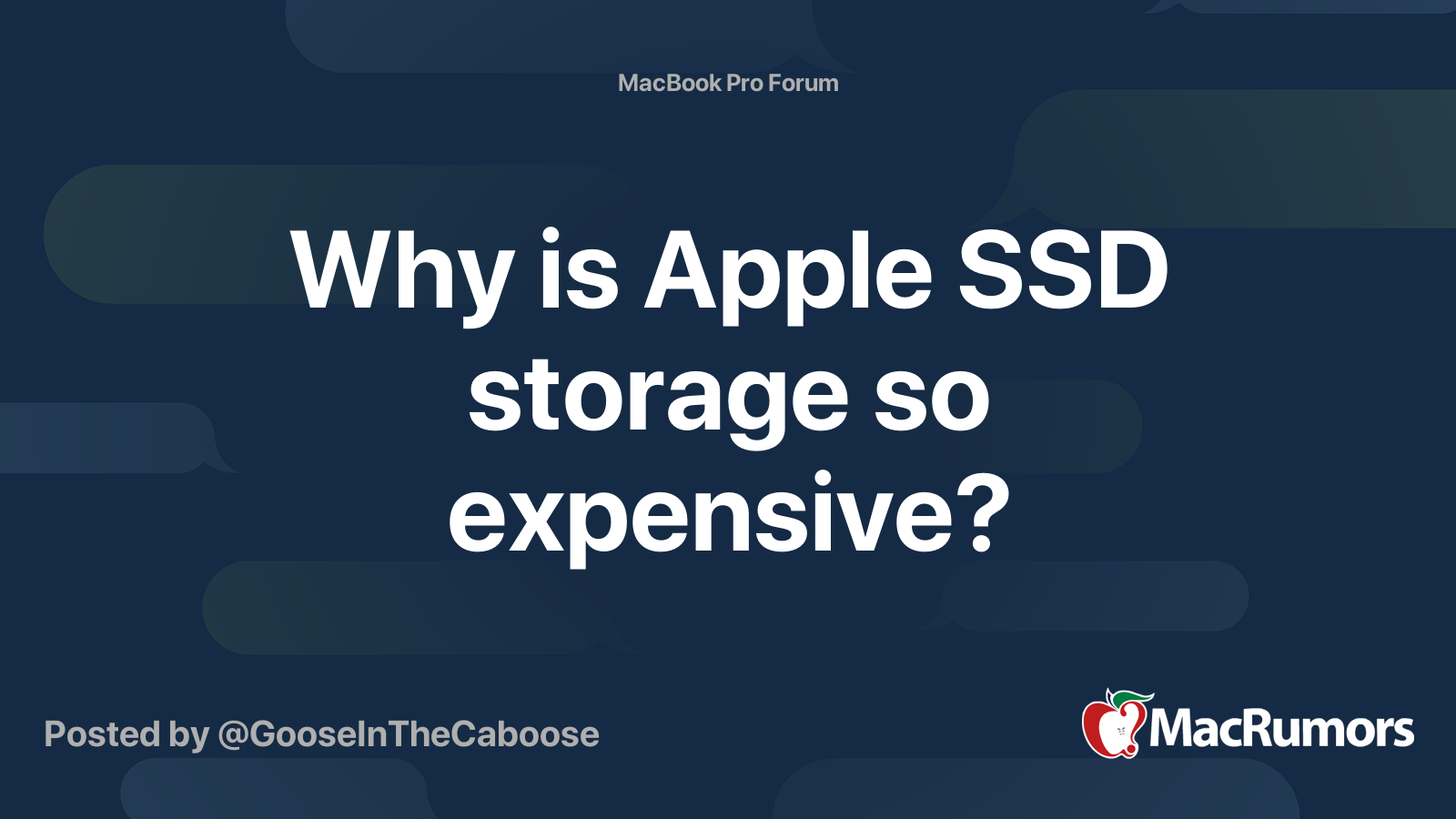 Why is Apple SSD storage so expensive? MacRumors Forums