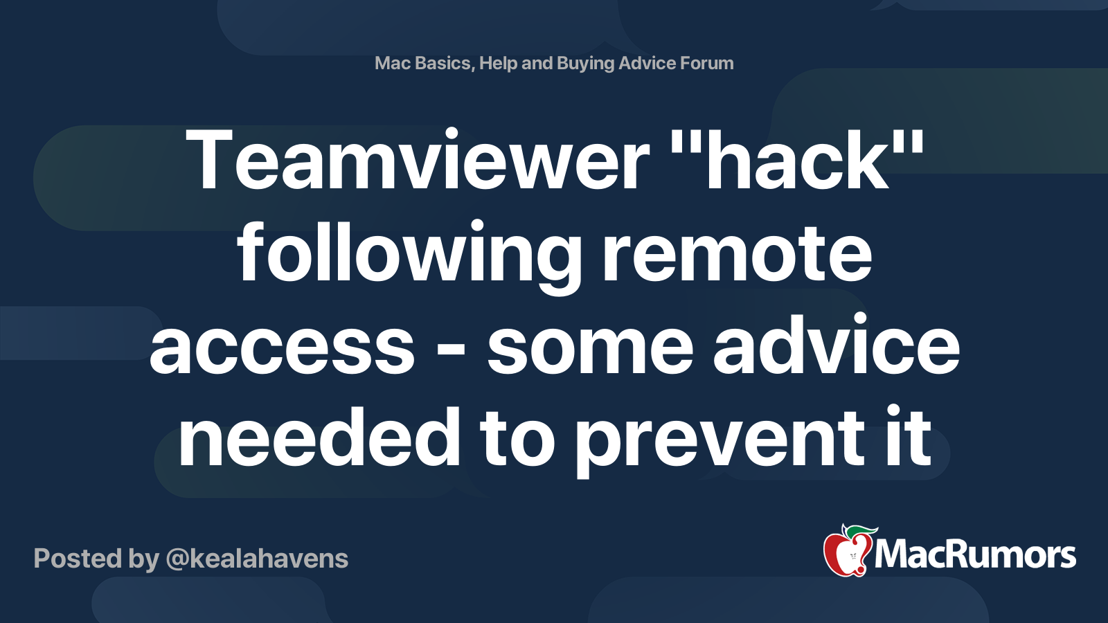 Teamviewer "hack" following remote access some advice needed to