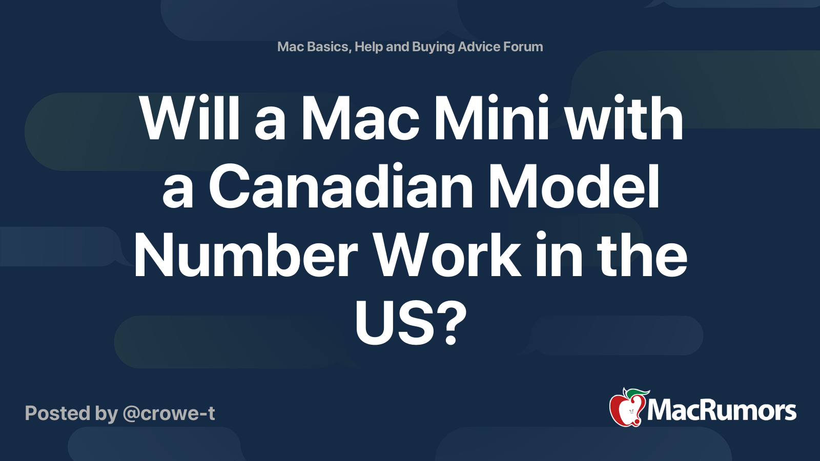 Will a Mac Mini with a Canadian Model Number Work in the US ...