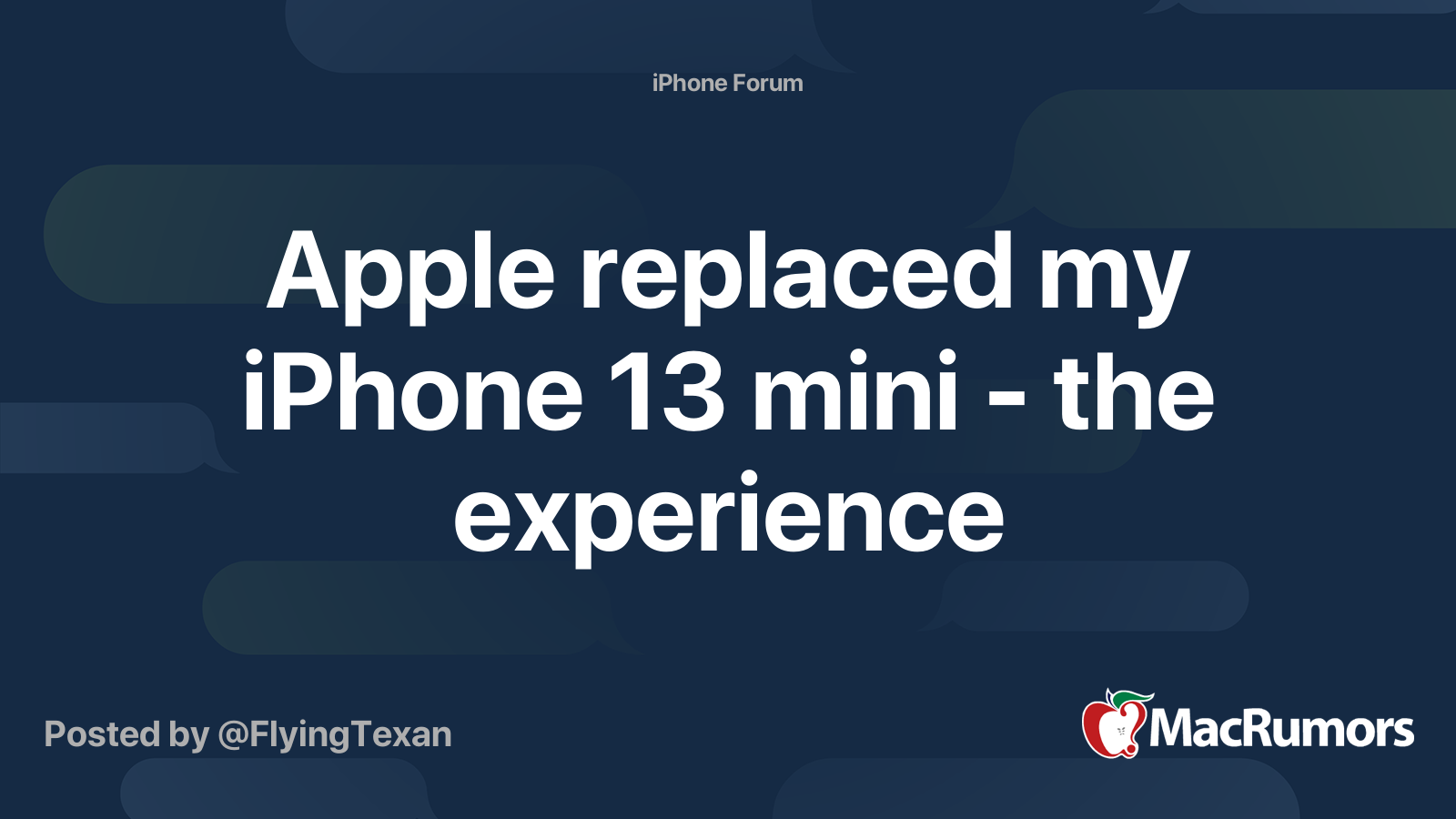 Apple replaced my iPhone 13 mini the experience MacRumors Forums