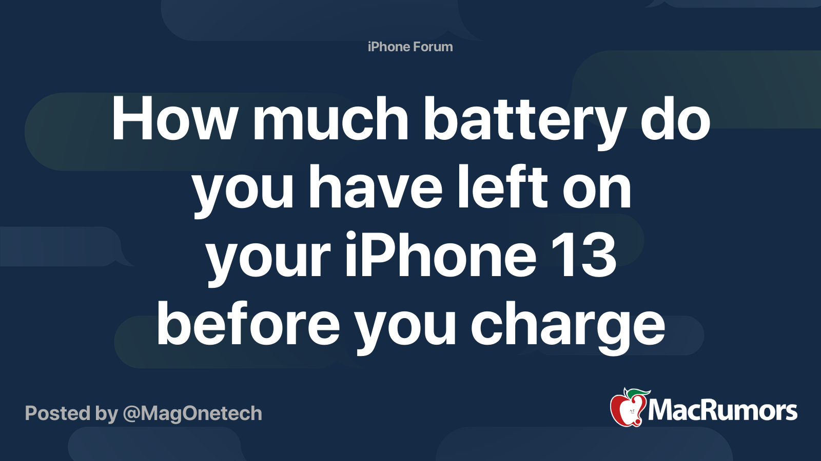 How much battery do you have left on your iPhone 13 before you charge