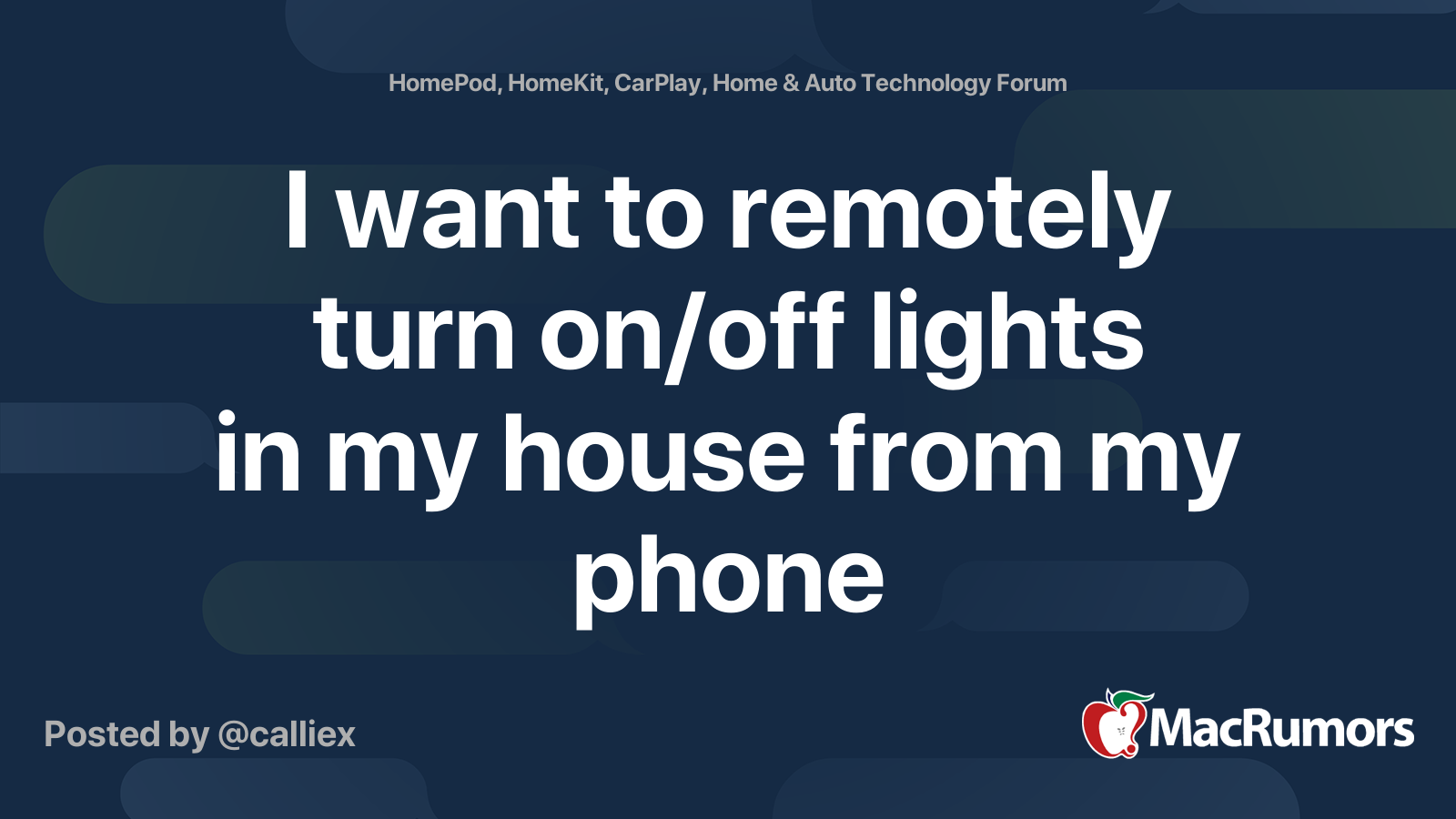 I want to remotely turn on/off lights in my house from my phone