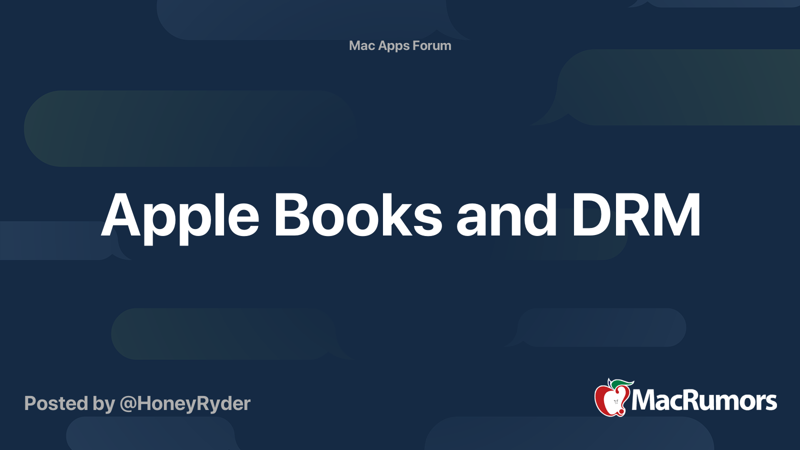 Apple Books and DRM MacRumors Forums