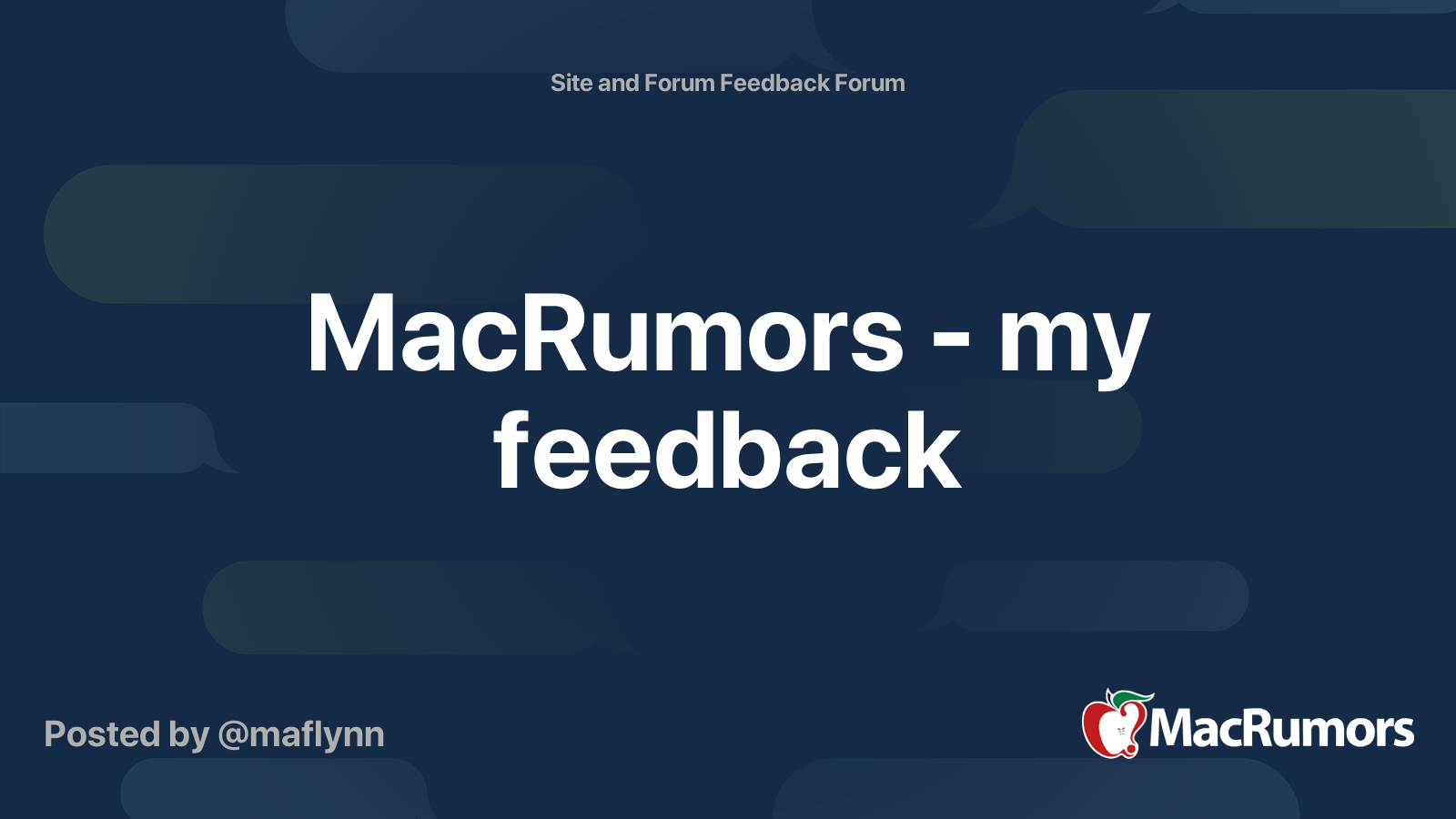 MacRumors - my feedback | MacRumors Forums