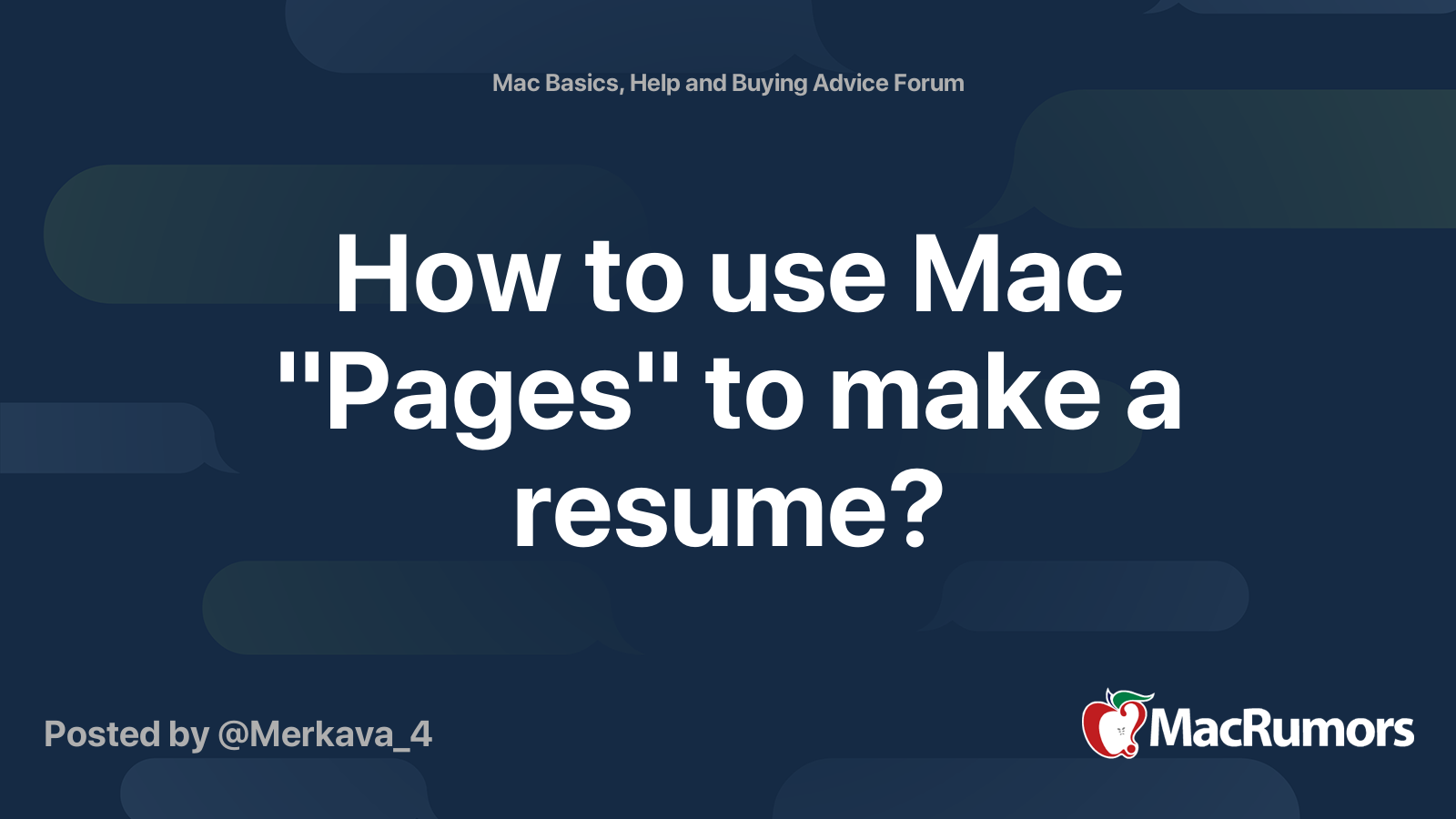 how-to-use-mac-pages-to-make-a-resume-macrumors-forums