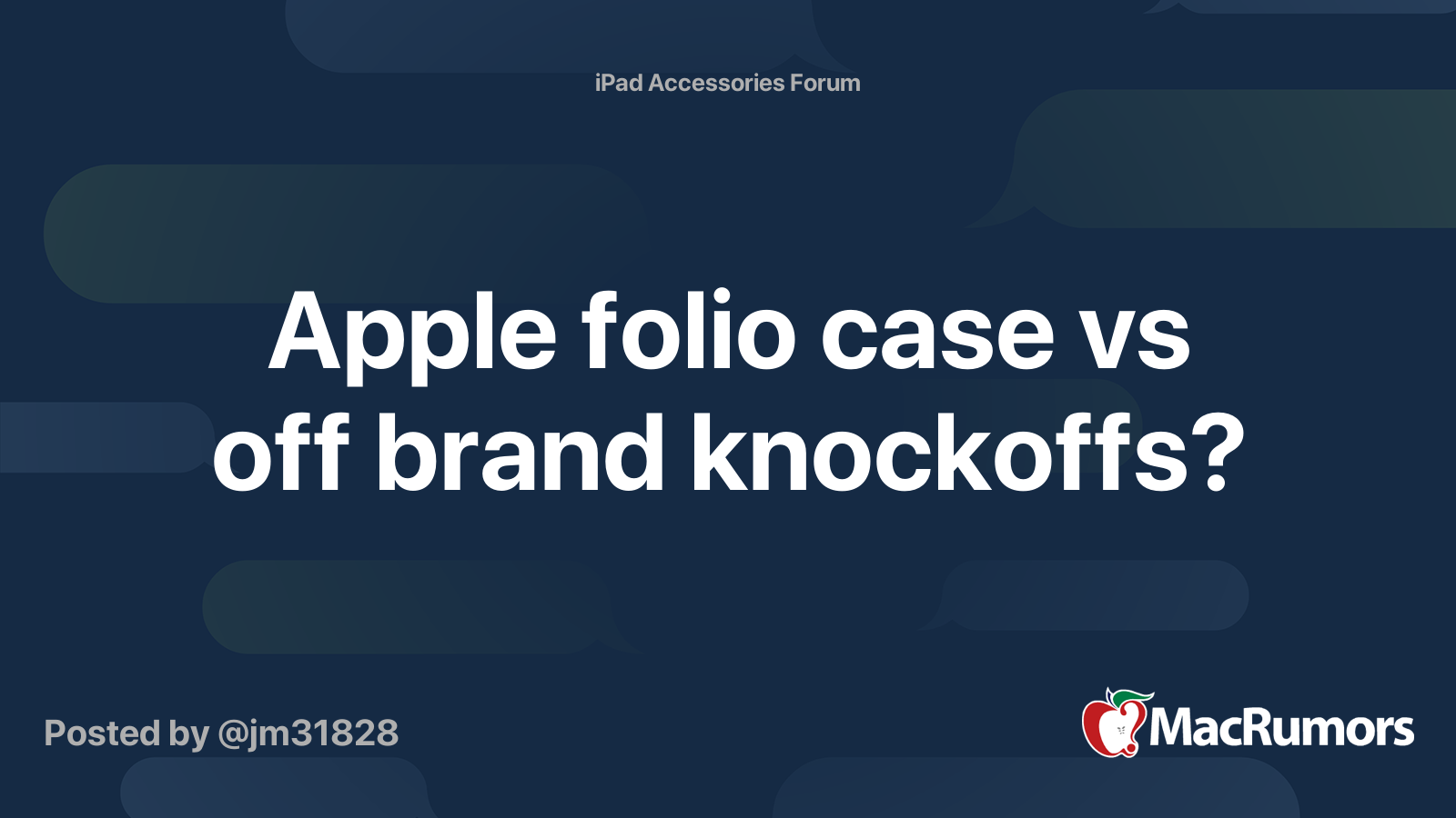 Apple folio case vs off brand knockoffs? MacRumors Forums