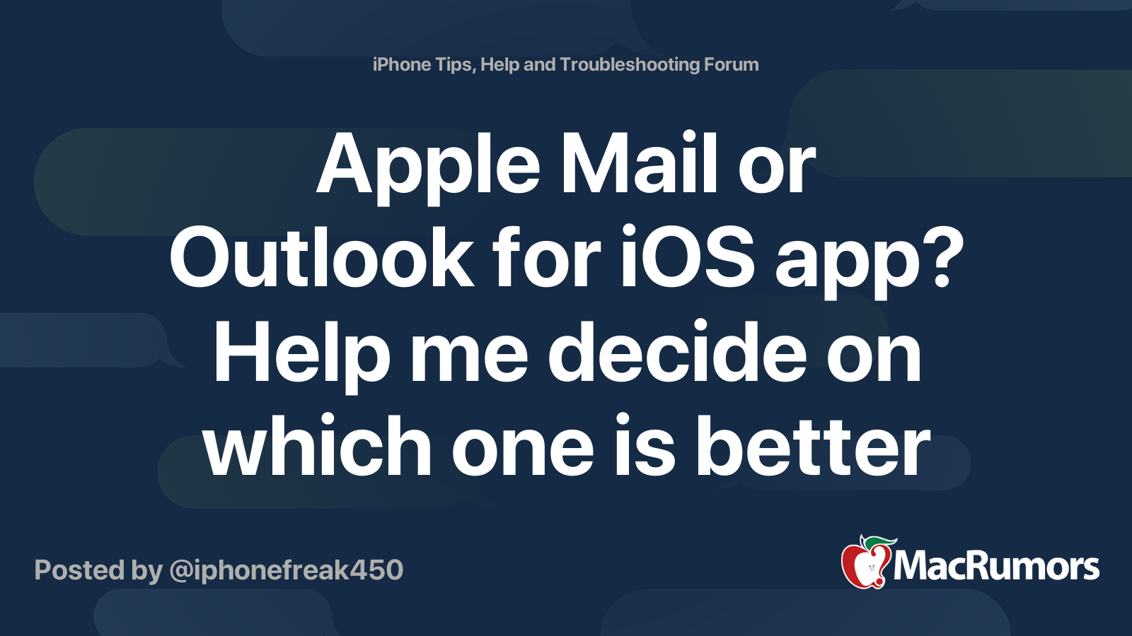 Outlook for iOS 8 vs Apple Mail for iOS