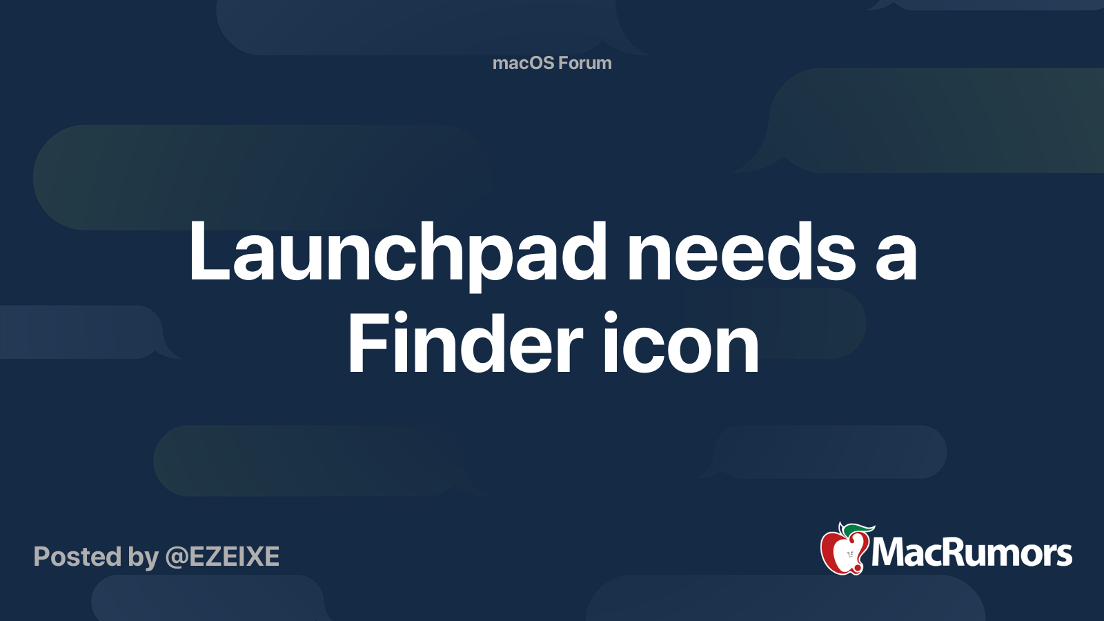 Launchpad needs a Finder icon | MacRumors Forums