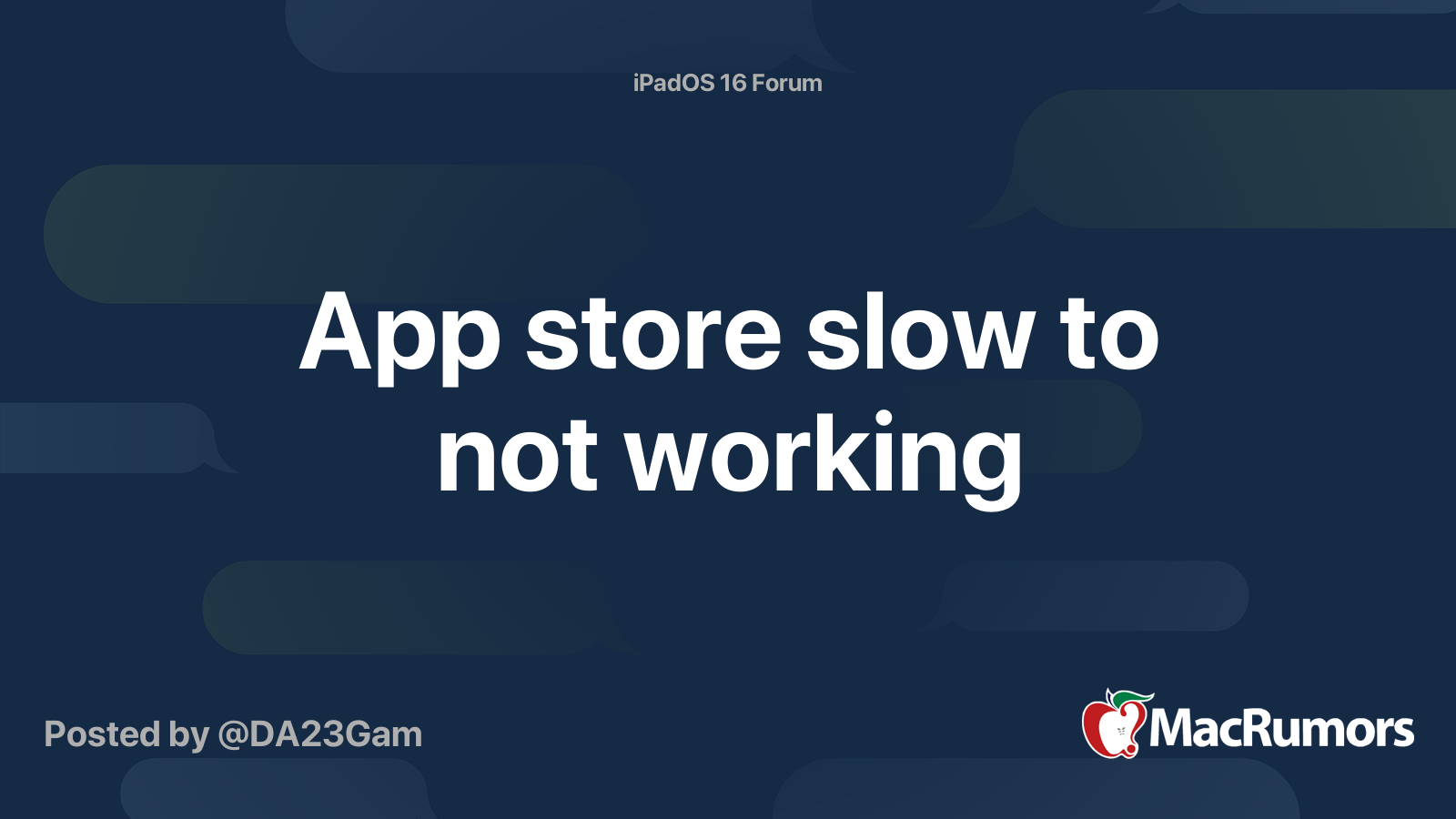 App store slow to not working | MacRumors Forums