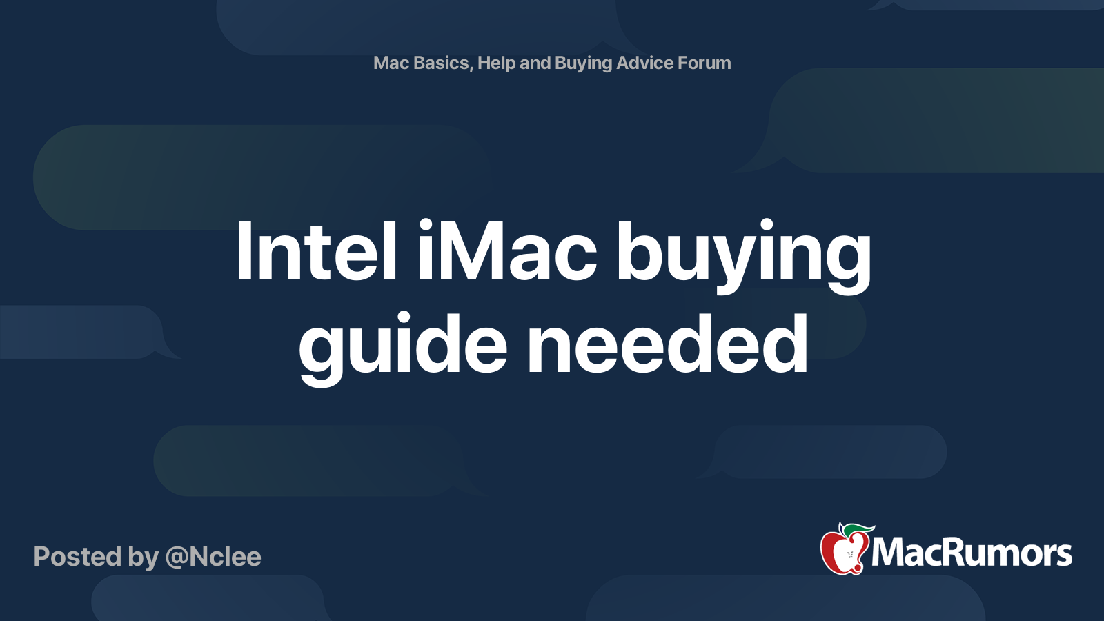 Intel iMac buying guide needed MacRumors Forums