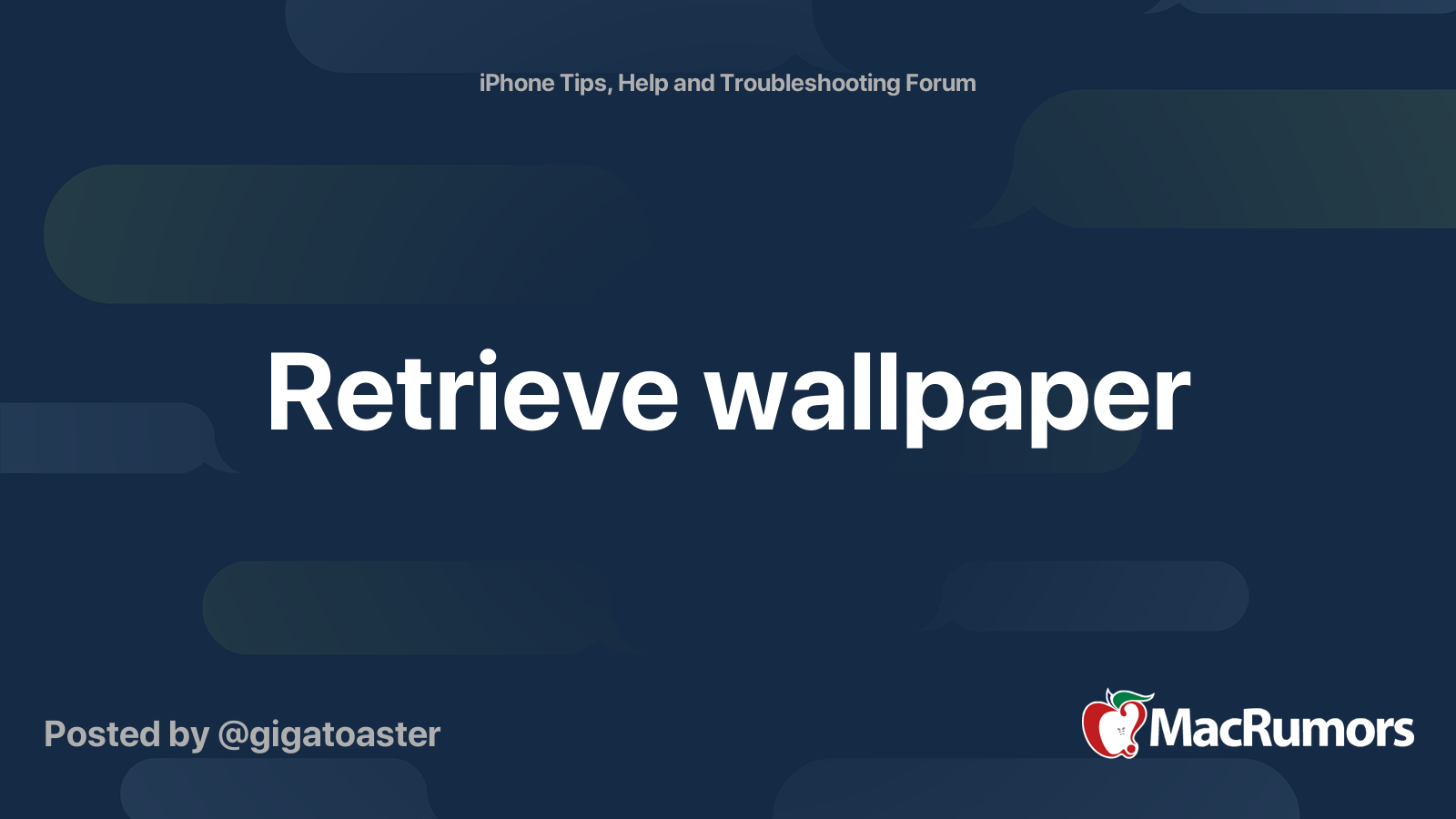 Retrieve wallpaper MacRumors Forums