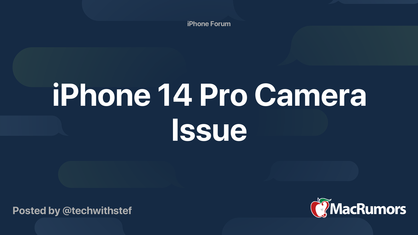 iPhone 14 Pro Camera Issue MacRumors Forums