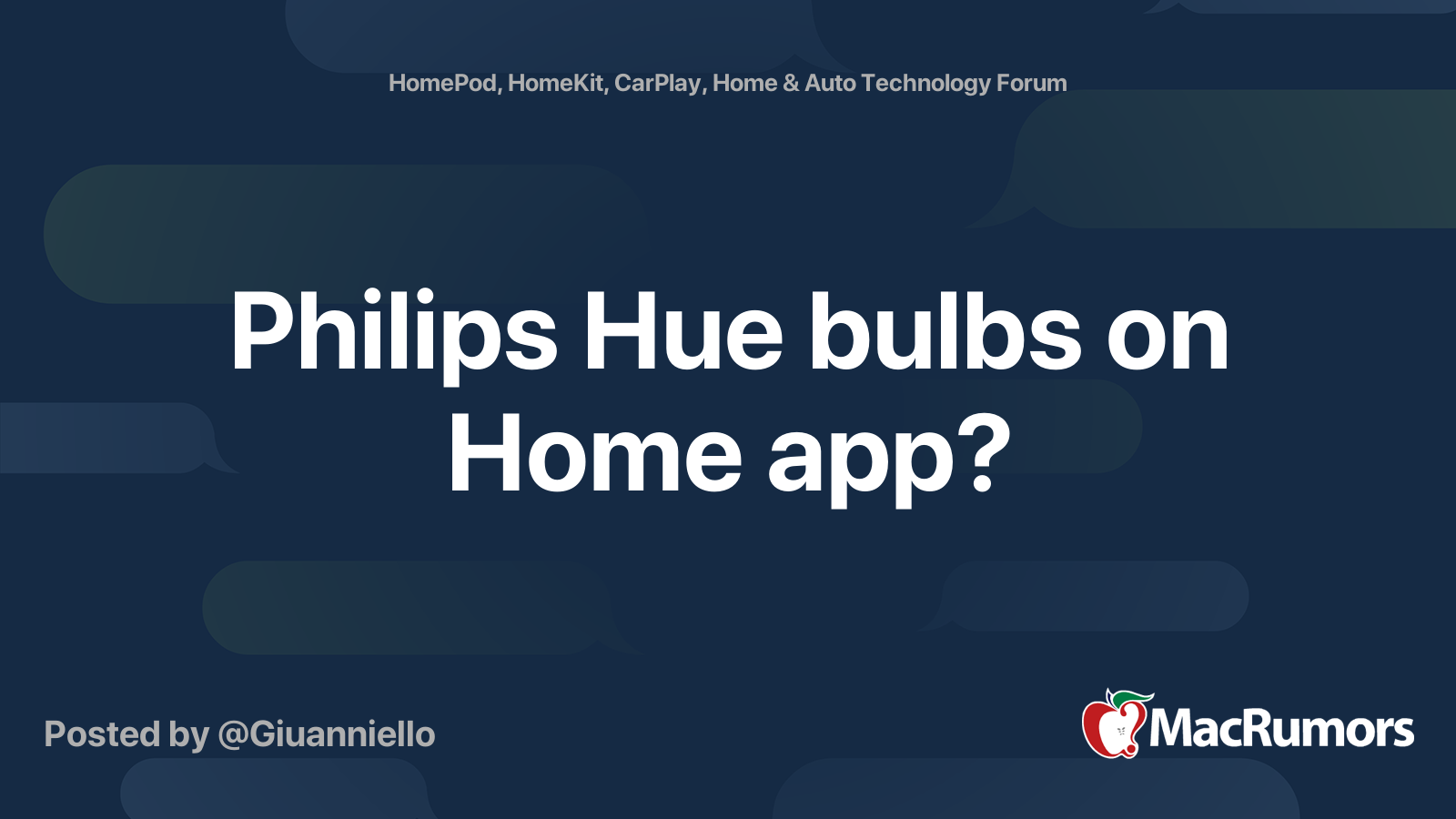 Philips Hue bulbs on Home app? MacRumors Forums