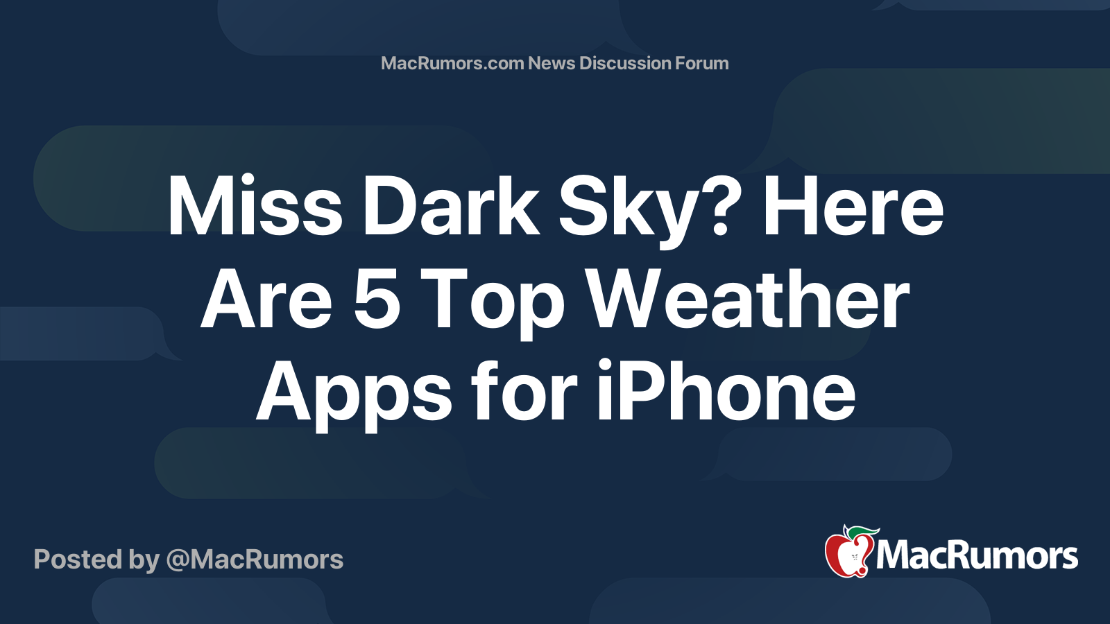 Miss Dark Sky? Here Are 5 Top Weather Apps for iPhone | Page 4 ...