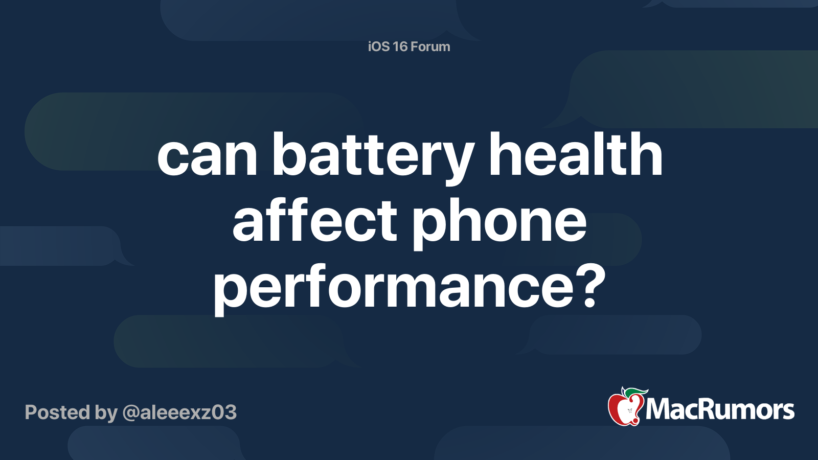 can battery health affect phone performance? MacRumors Forums