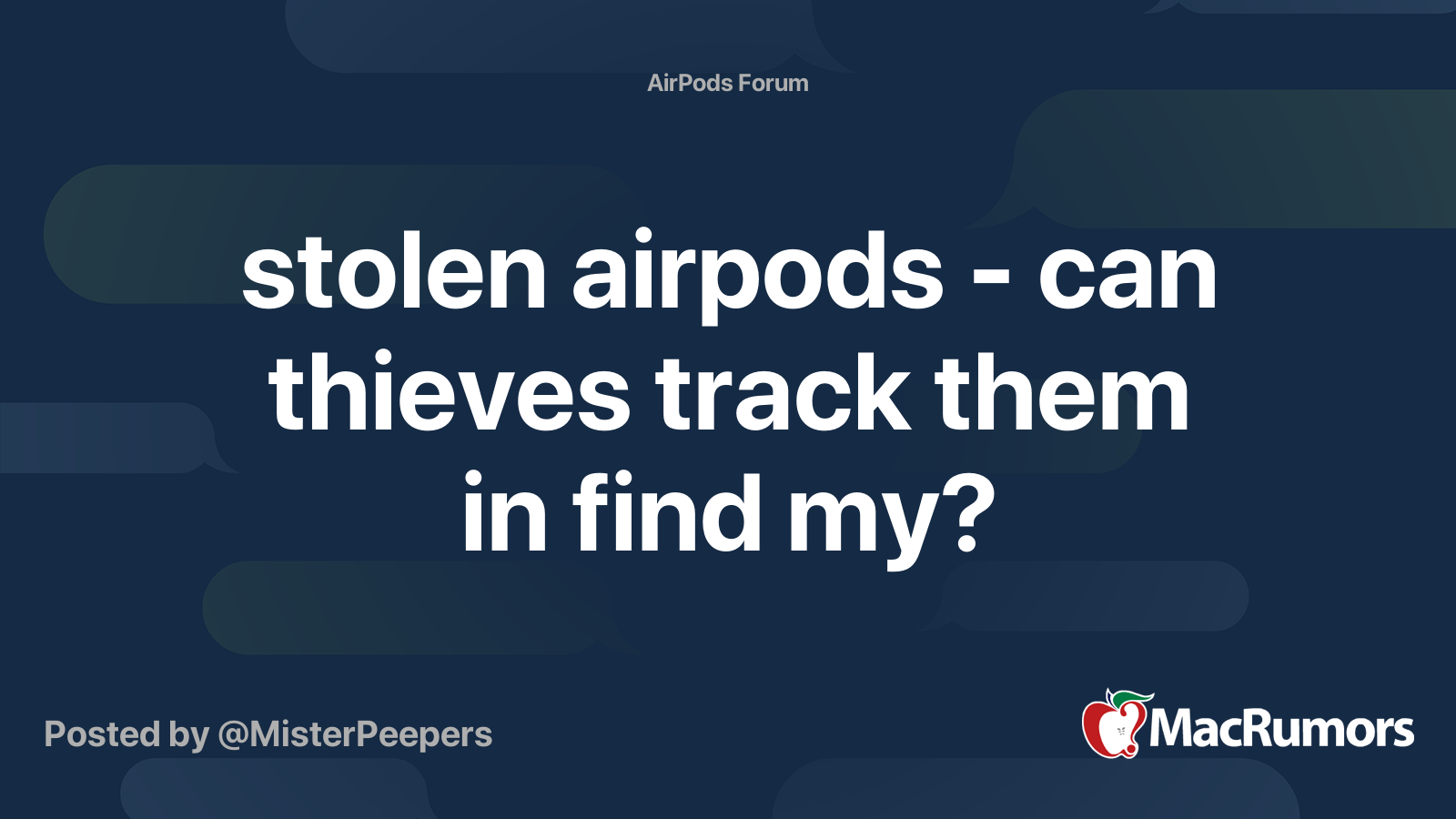 Stolen discount airpods tracking