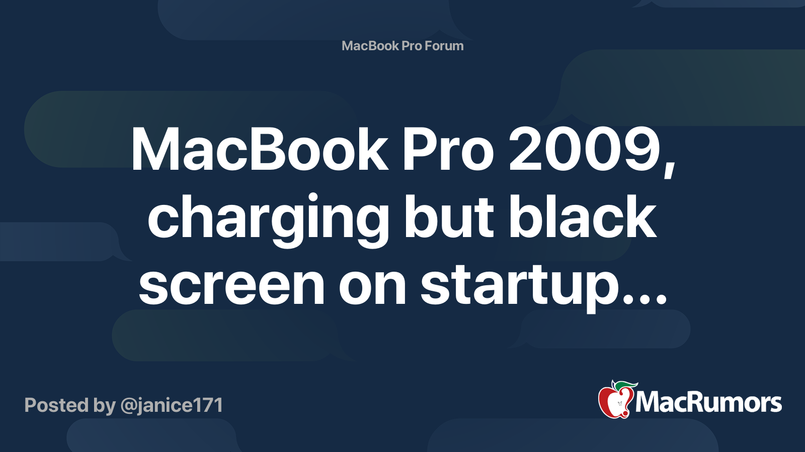 macbook-pro-2009-charging-but-black-screen-on-startup-macrumors