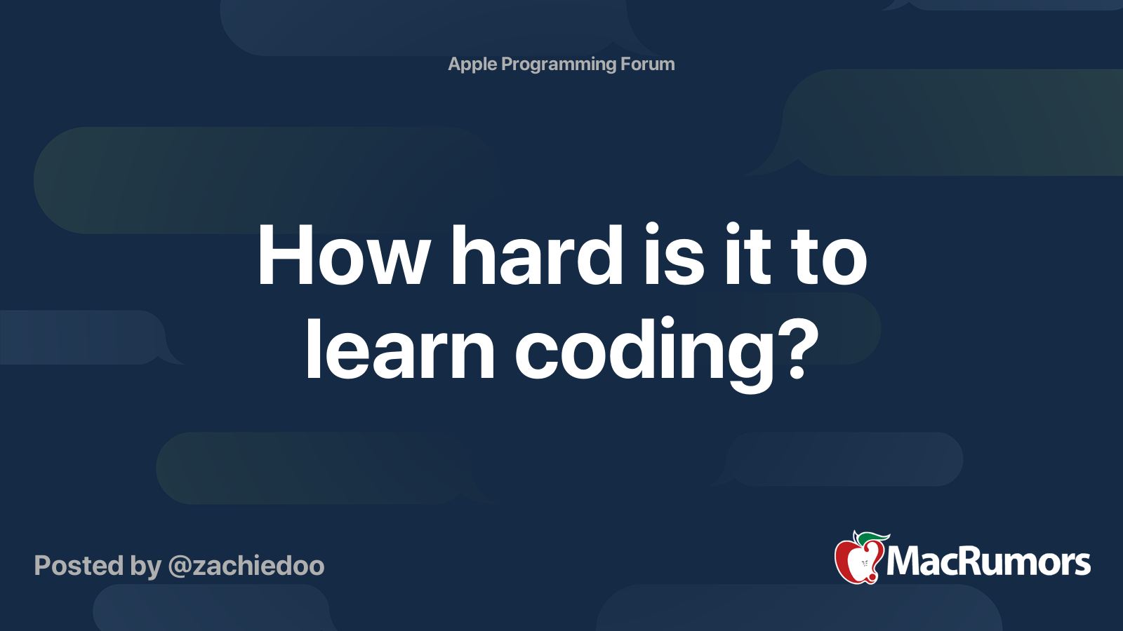 how-hard-is-it-to-learn-coding-macrumors-forums