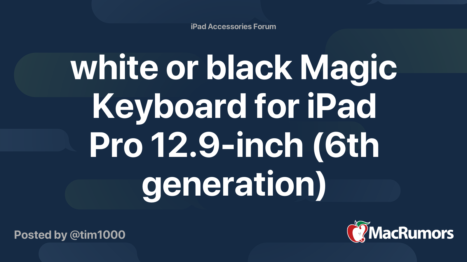 Magic Keyboard for iPad Pro 12.9‑inch (6th generation) - US English - Black  - Apple