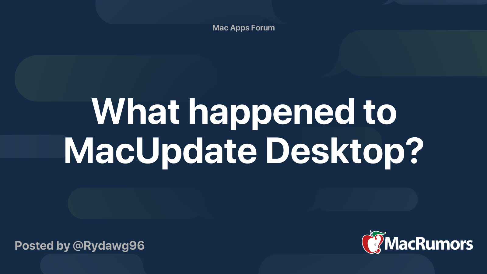 What happened to MacUpdate Desktop? | MacRumors Forums