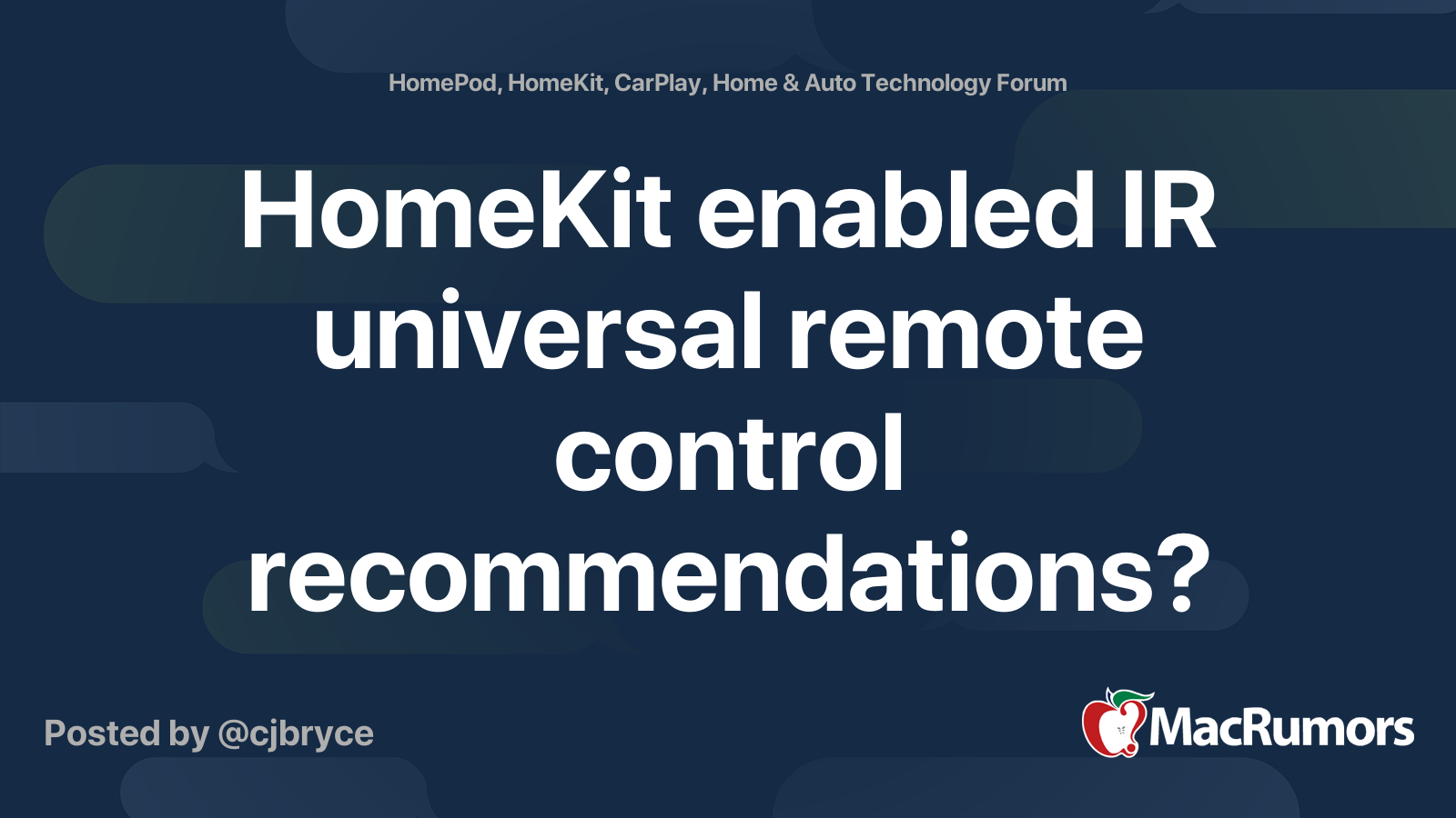 HomeKit enabled IR universal remote control